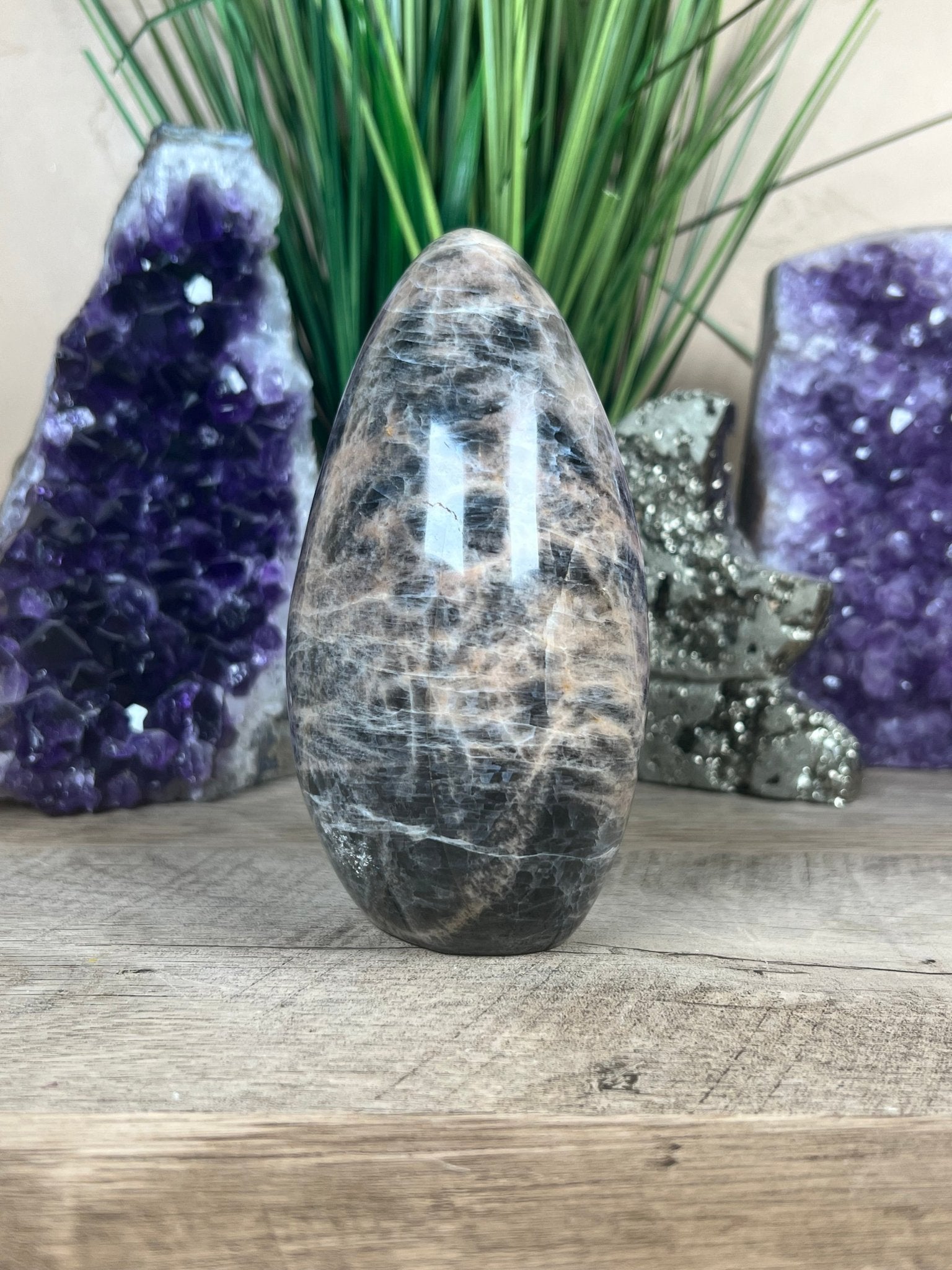 Black Moonstone Freeform 5.3 Inch - Purple Door Alchemy