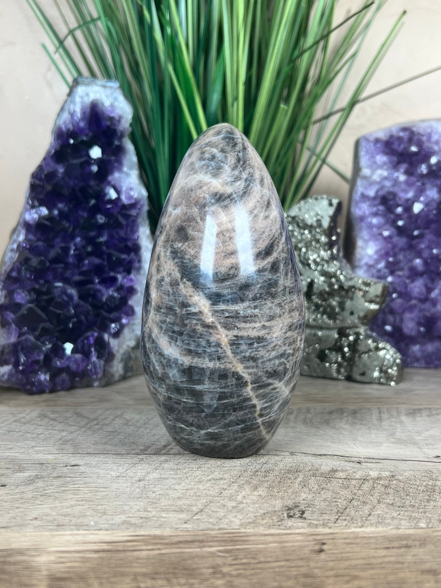 Black Moonstone Freeform 5.3 Inch - Purple Door Alchemy