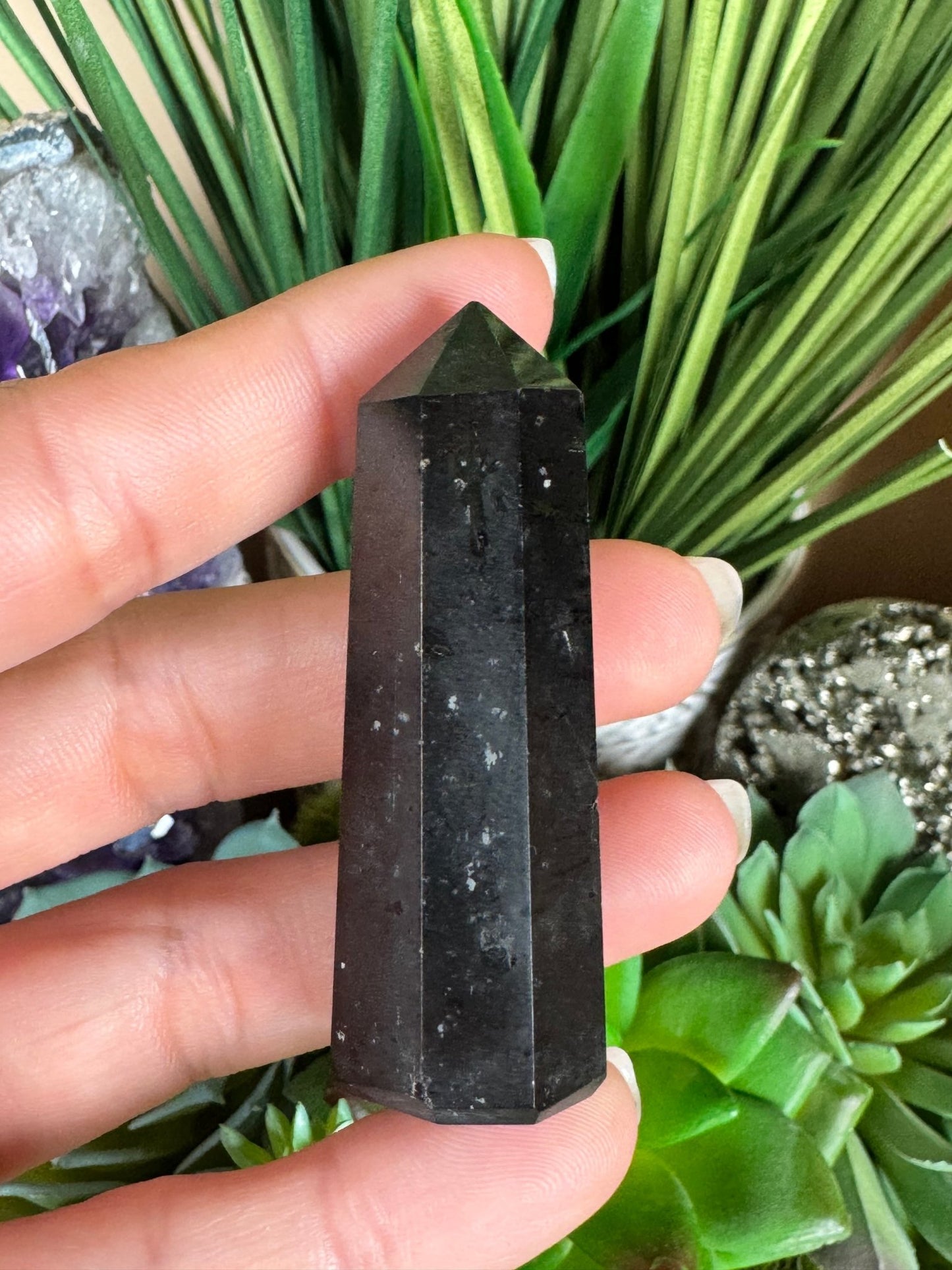 Black Tourmaline Points - Purple Door Alchemy
