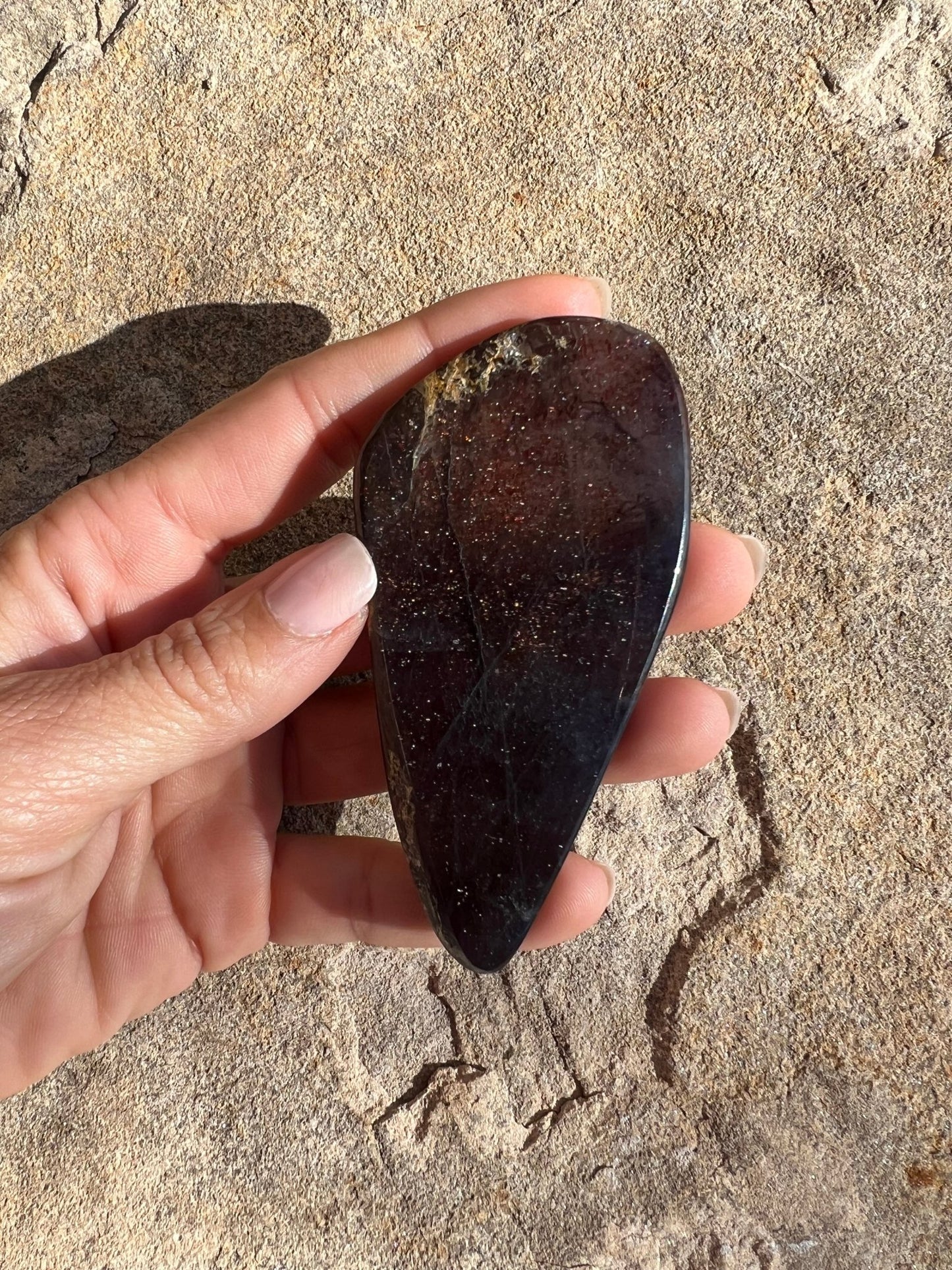 Bloodshot Iolite Sunstone Slab 59g - Purple Door Alchemy