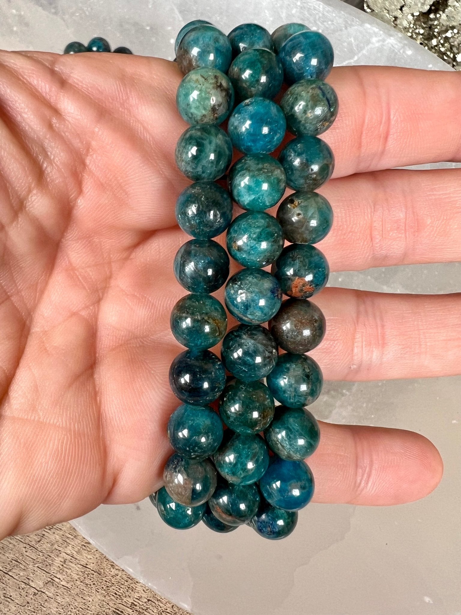 Blue Apatite Bracelet - Purple Door Alchemy