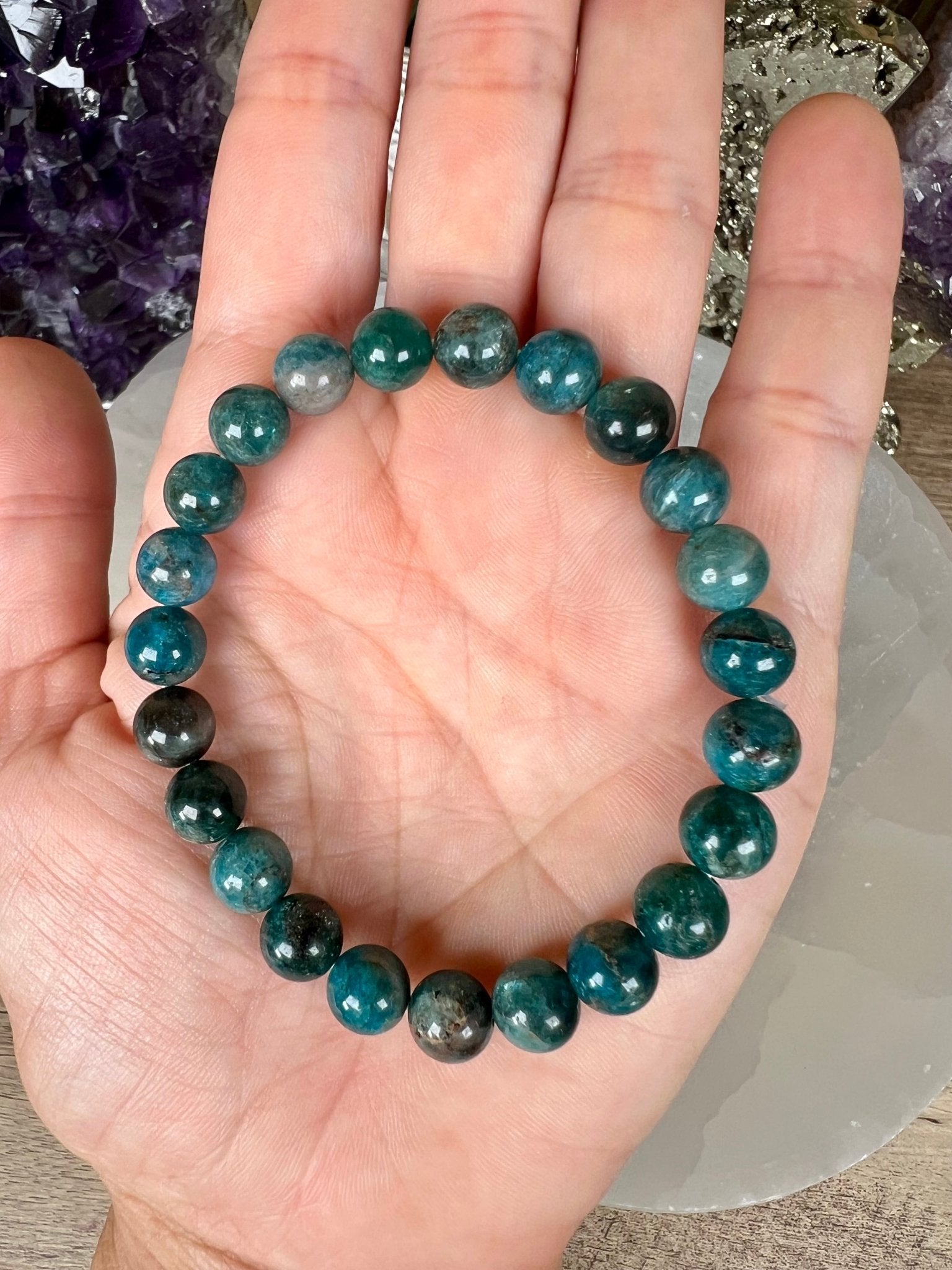 Blue Apatite Bracelet - Purple Door Alchemy