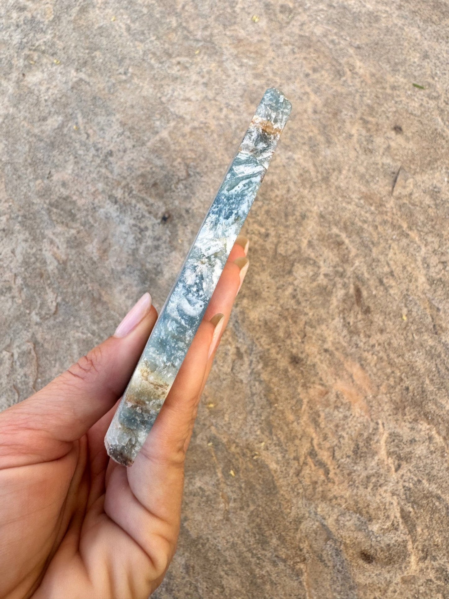 Blue Onyx Calcite Slab 276g - Purple Door Alchemy