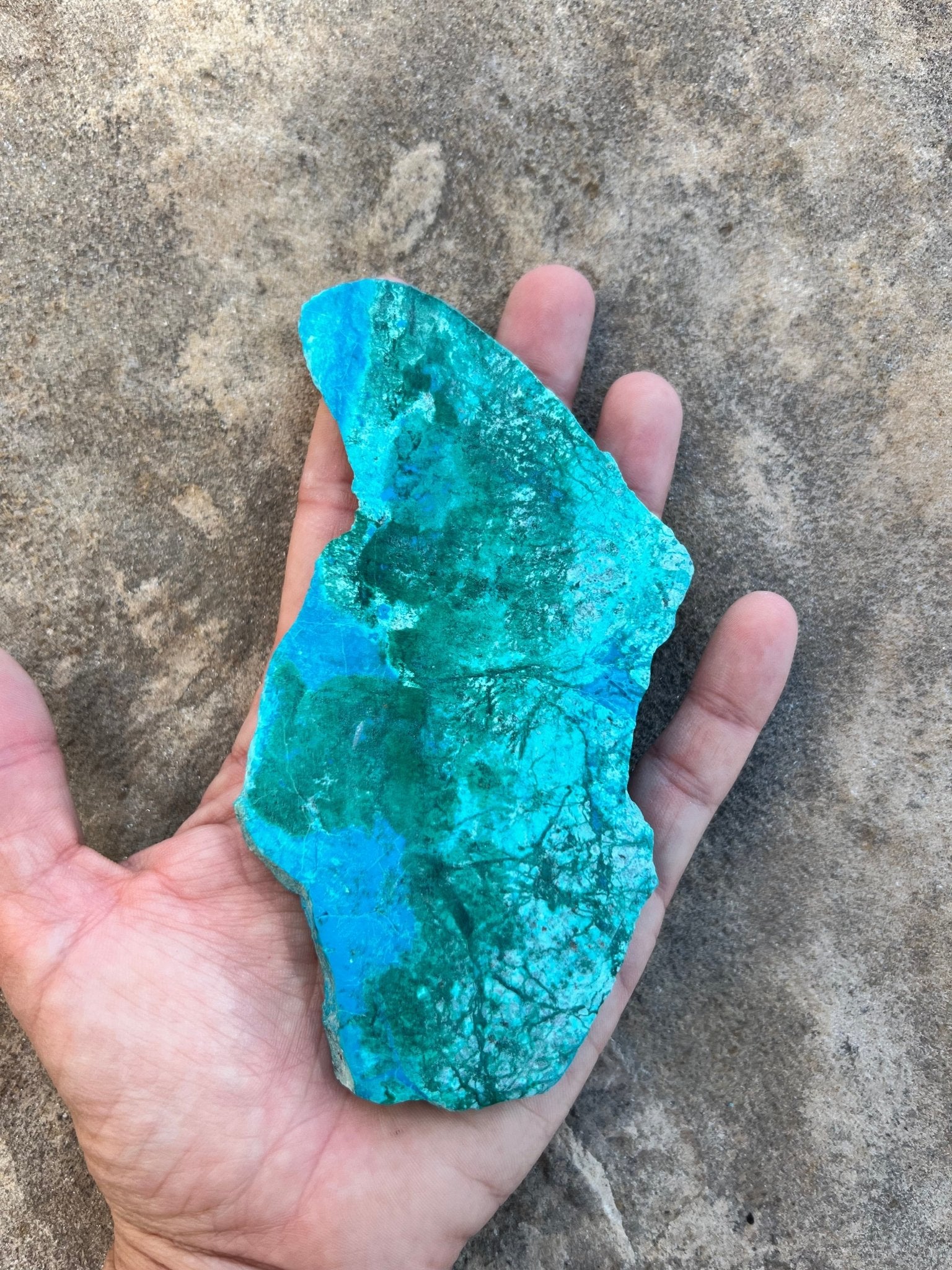 Blue River Chrysocolla Slab 144g - Purple Door Alchemy