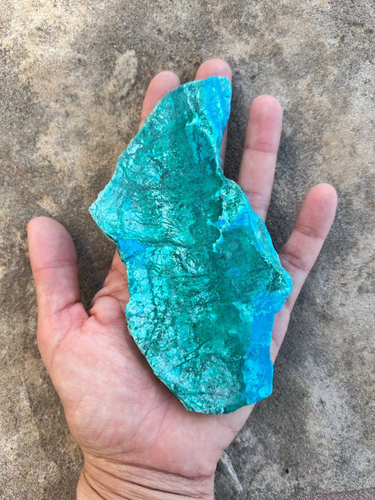 Blue River Chrysocolla Slab 144g - Purple Door Alchemy