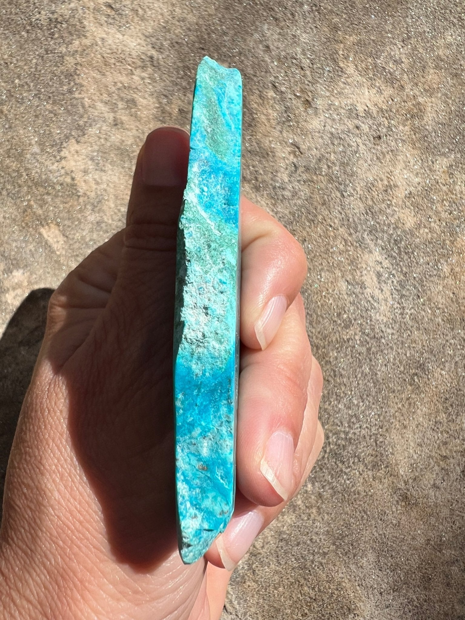 Blue River Chrysocolla Slab 52g - Purple Door Alchemy