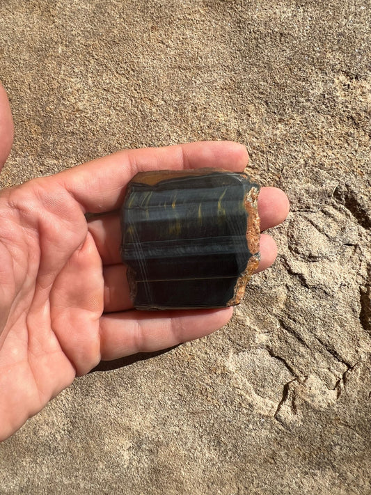 Blue Tigers Eye Slab 36g - Purple Door Alchemy