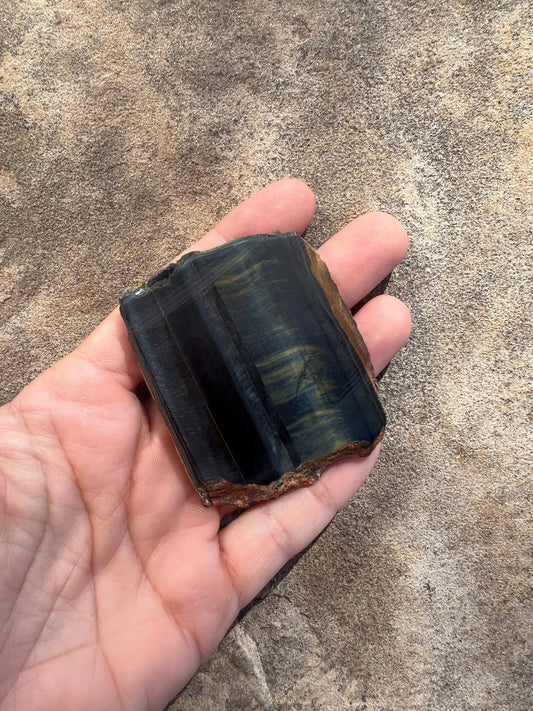 Blue Tigers Eye Slab 48g - Purple Door Alchemy