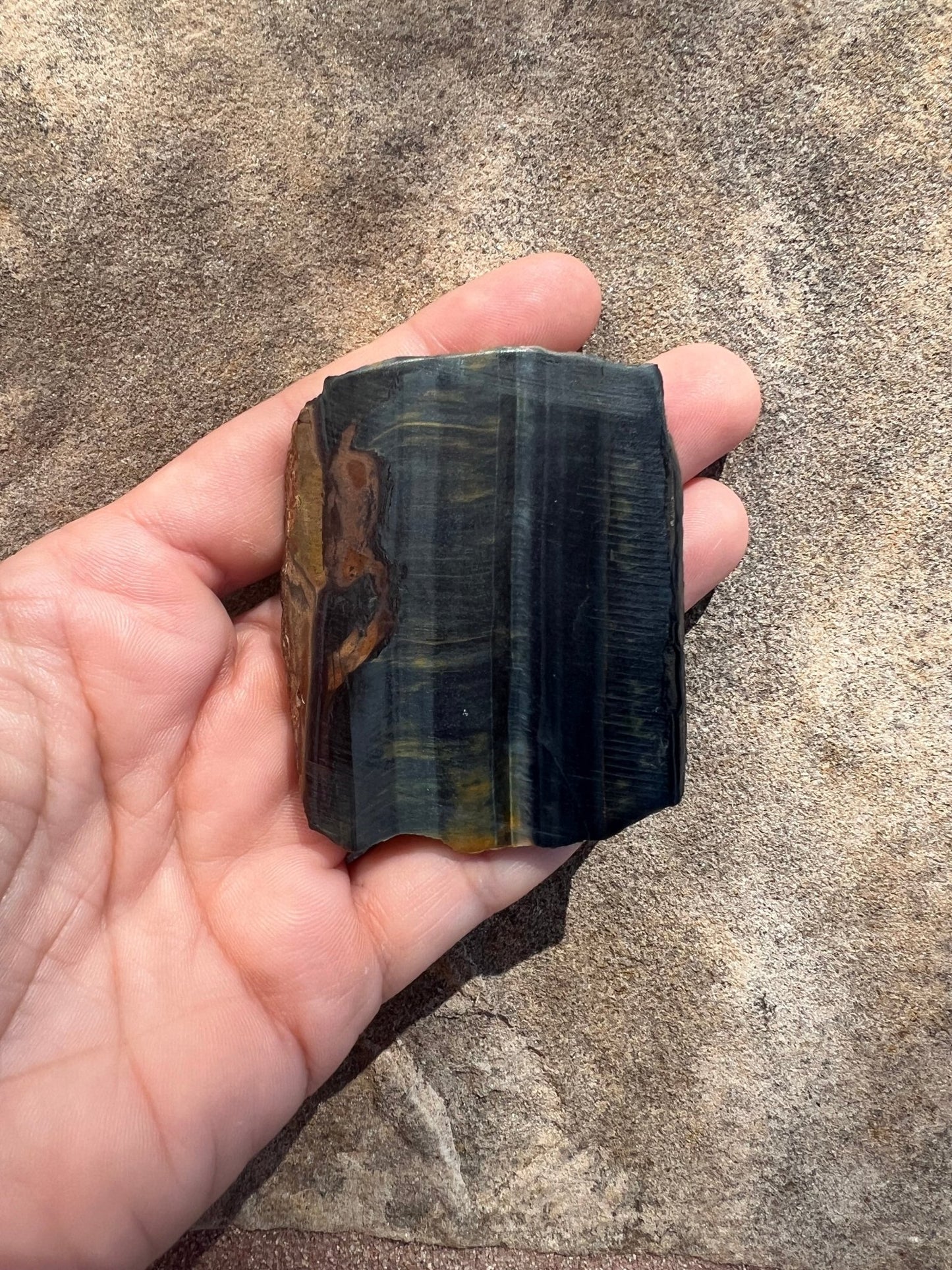 Blue Tigers Eye Slab 48g - Purple Door Alchemy