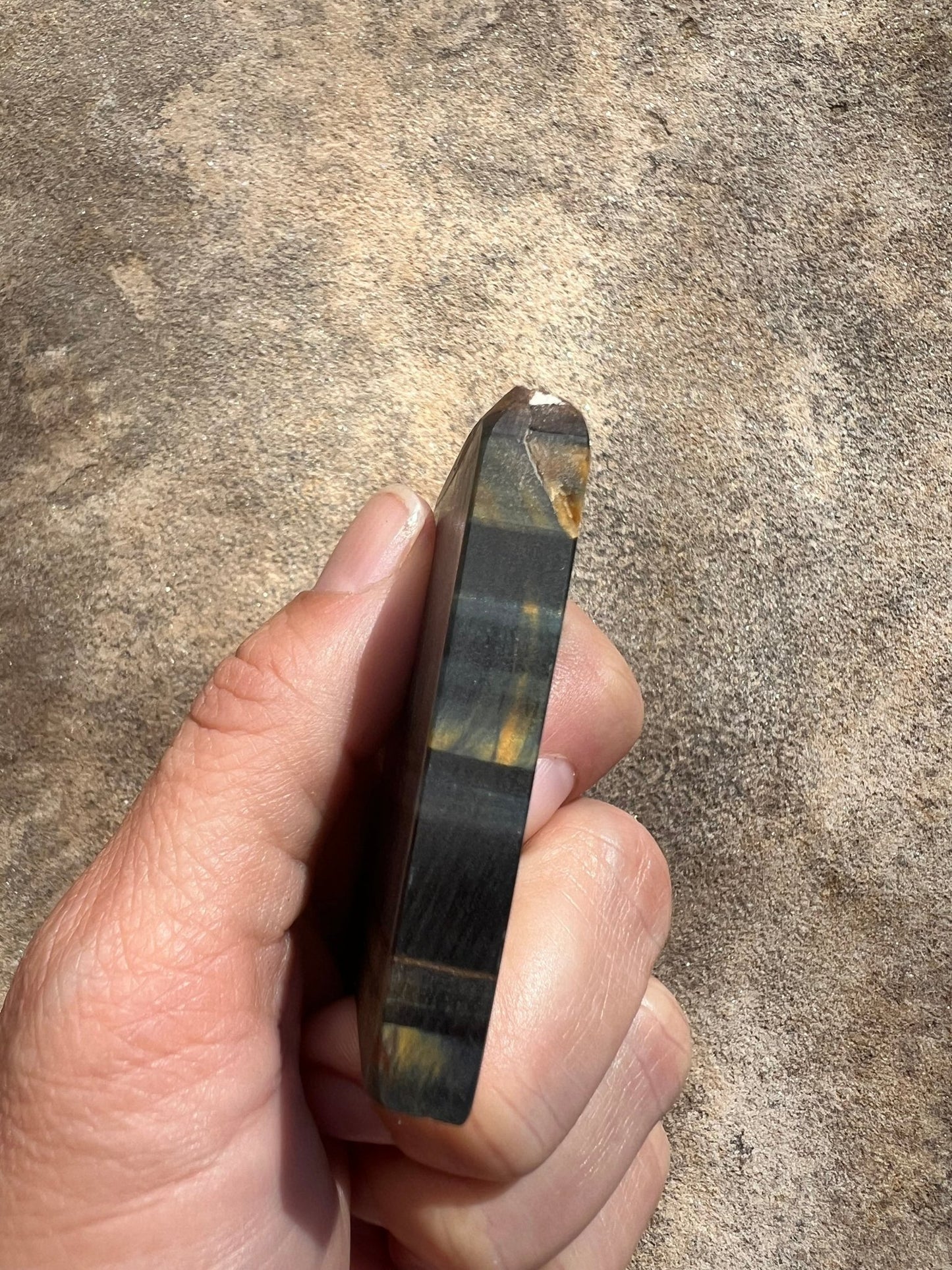 Blue Tigers Eye Slab 50g - Purple Door Alchemy