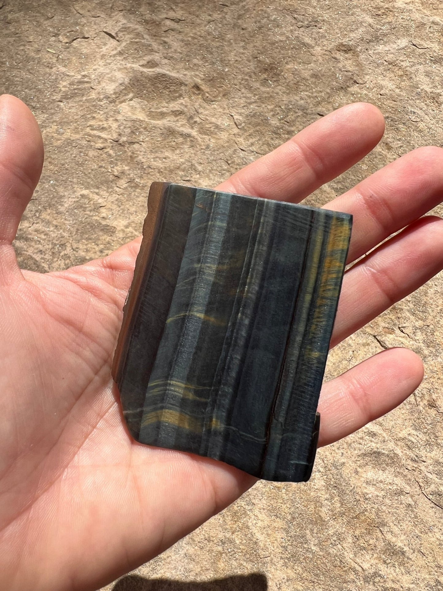 Blue Tigers Eye Slab 68g - Purple Door Alchemy