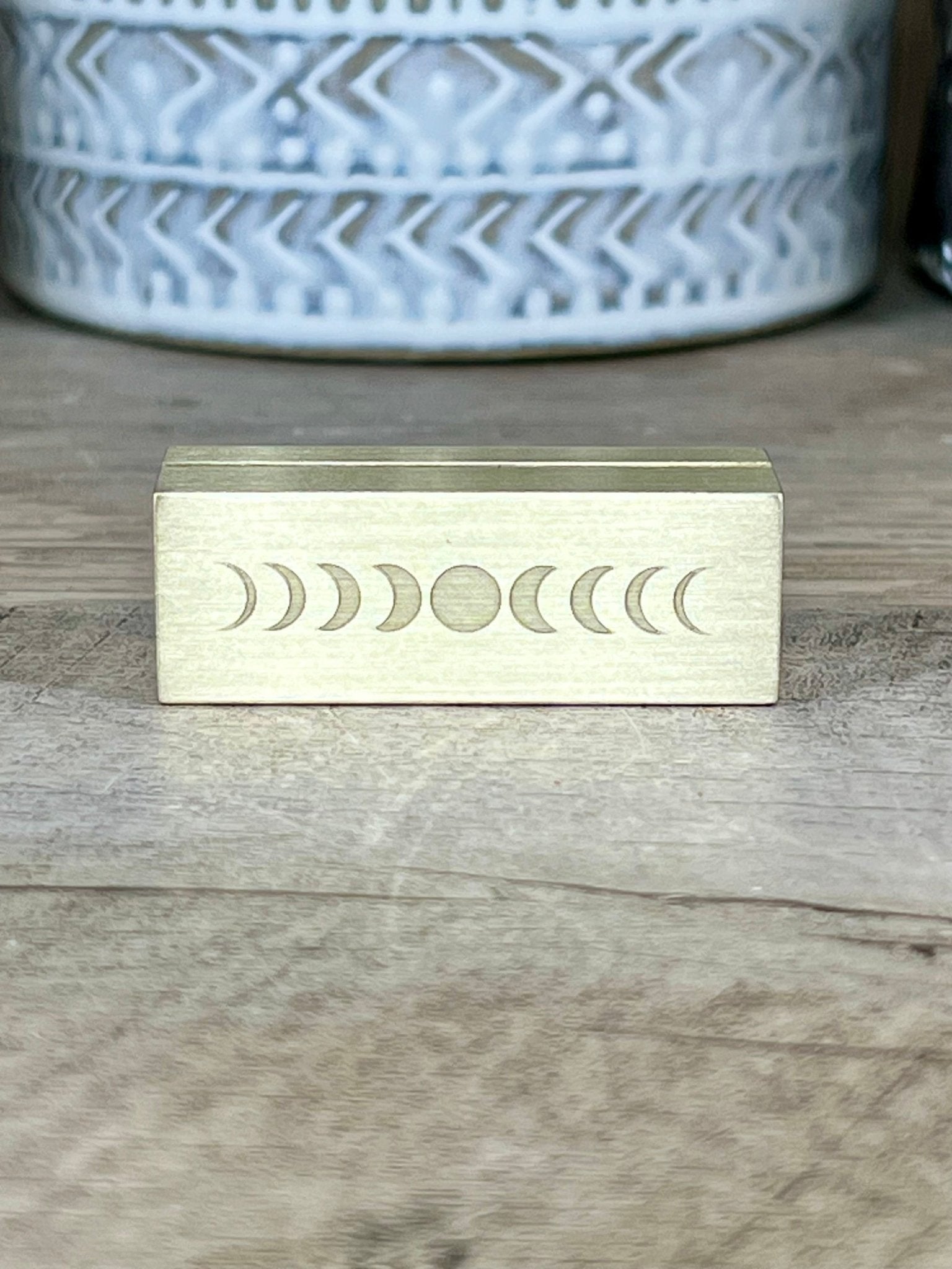 Brass Moon Phase Tarot Card Holder - Purple Door Alchemy