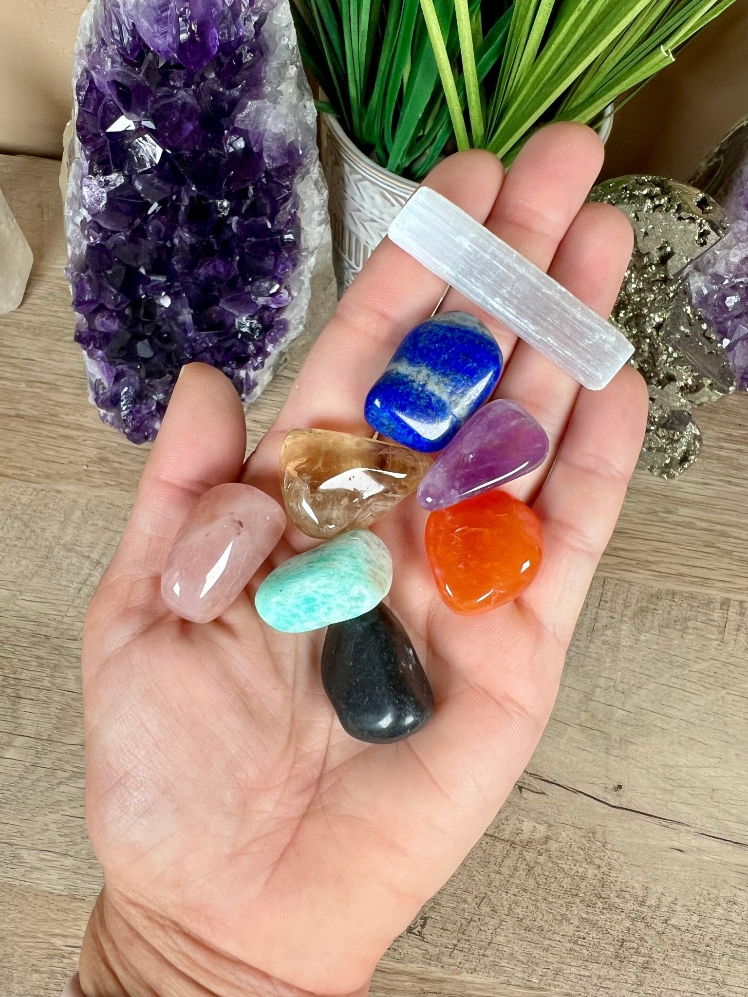 Chakra Tumbled Crystal Set - Purple Door Alchemy