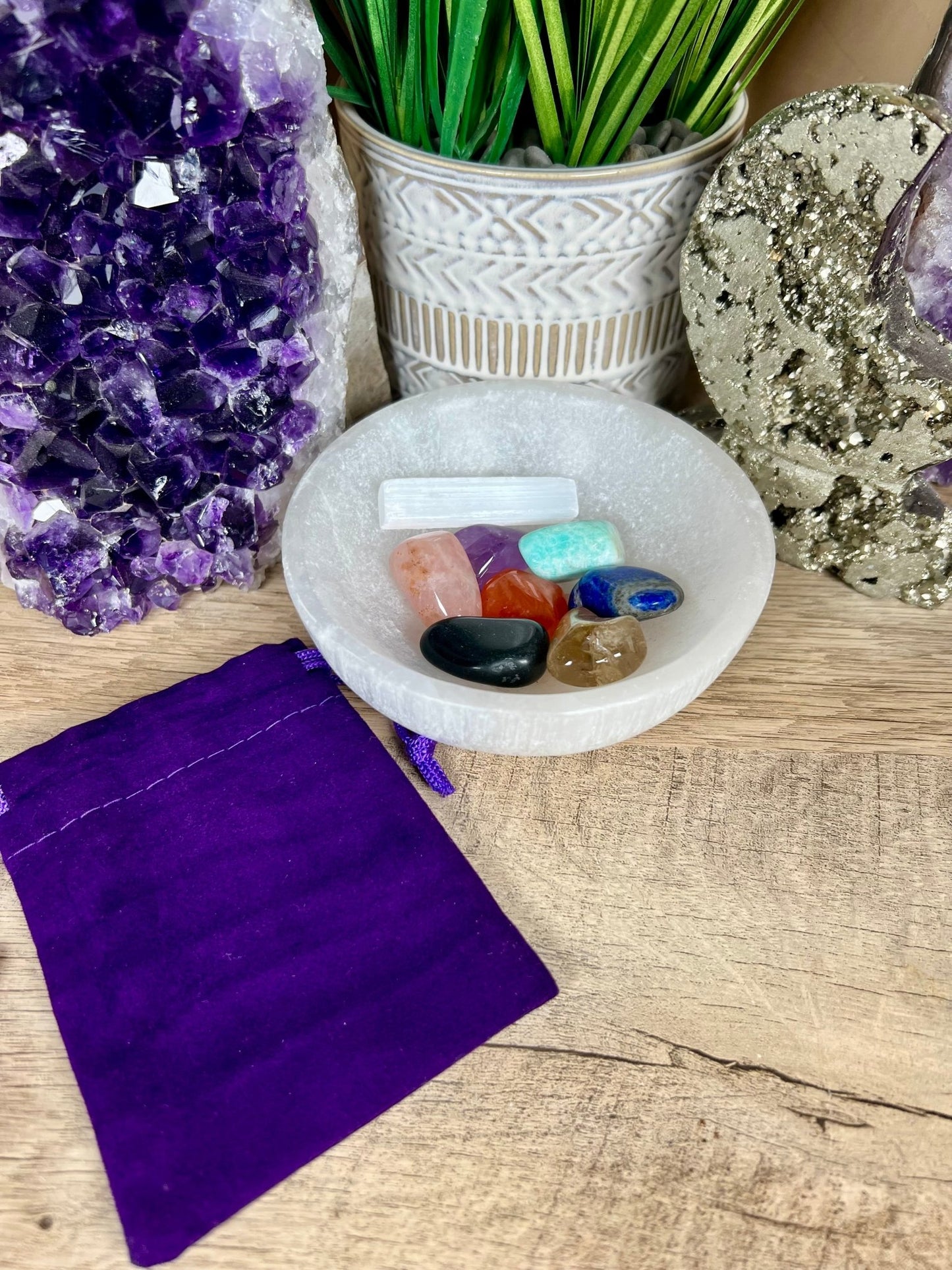 Chakra Tumbled Crystal Set - Purple Door Alchemy