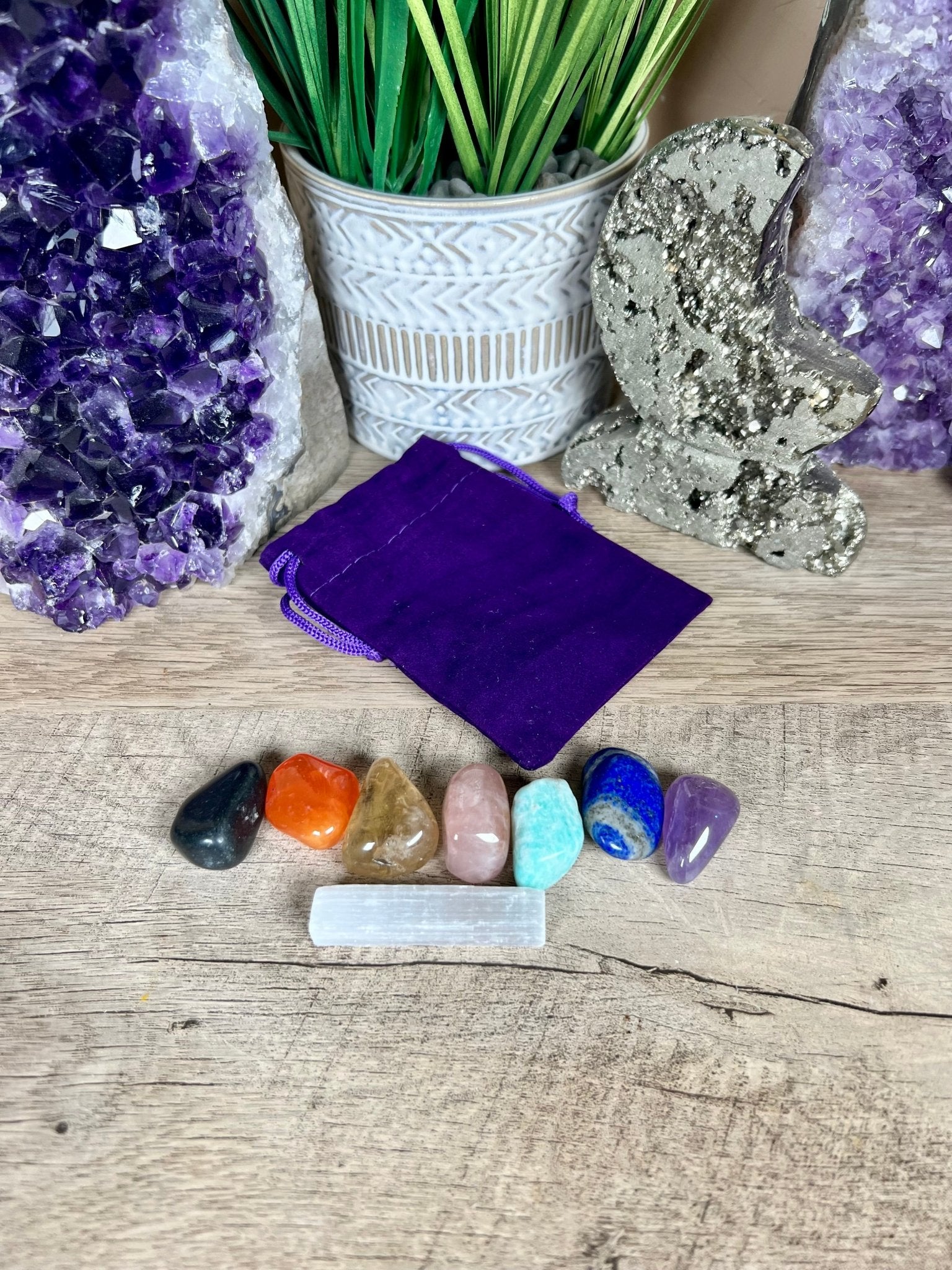 Chakra Tumbled Crystal Set - Purple Door Alchemy