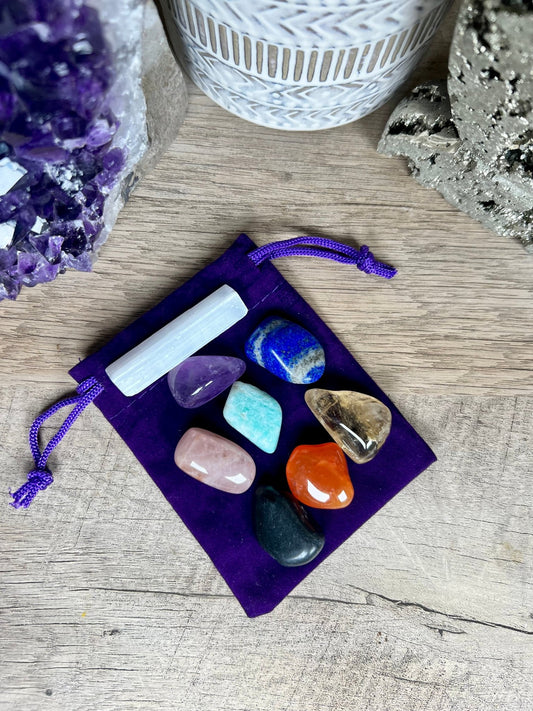 Chakra Tumbled Crystal Set - Purple Door Alchemy