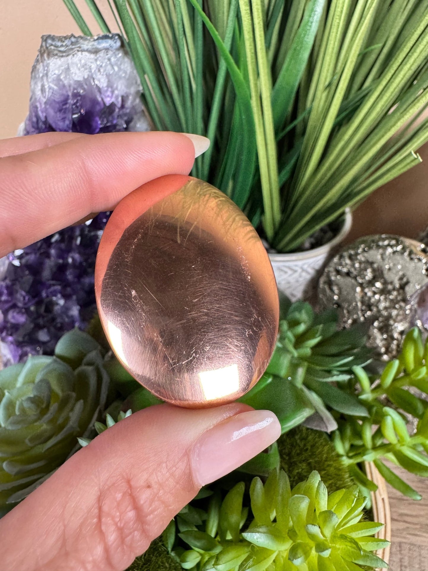 Copper Worry Stone - Purple Door Alchemy