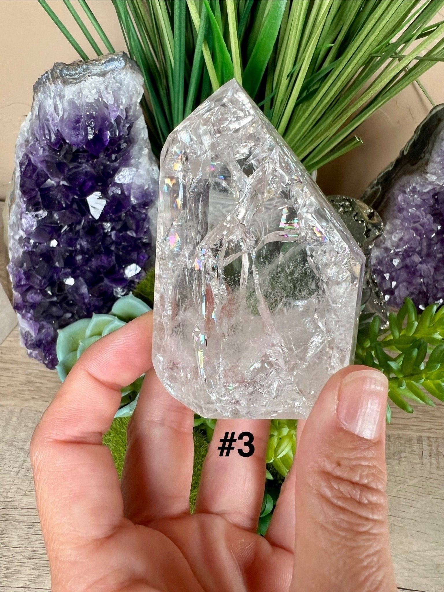Crackle Quartz Points - Purple Door Alchemy
