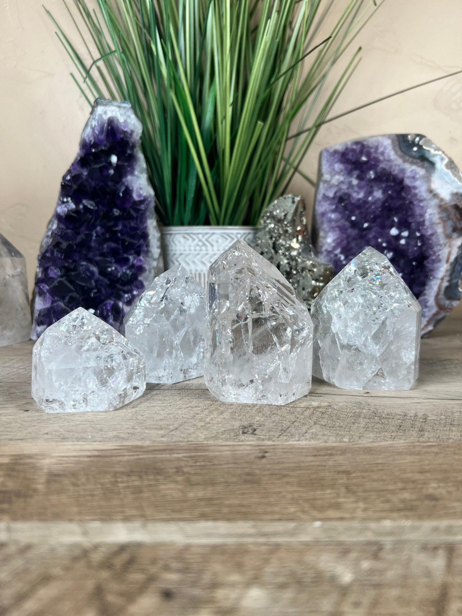 Crackle Quartz Points - Purple Door Alchemy