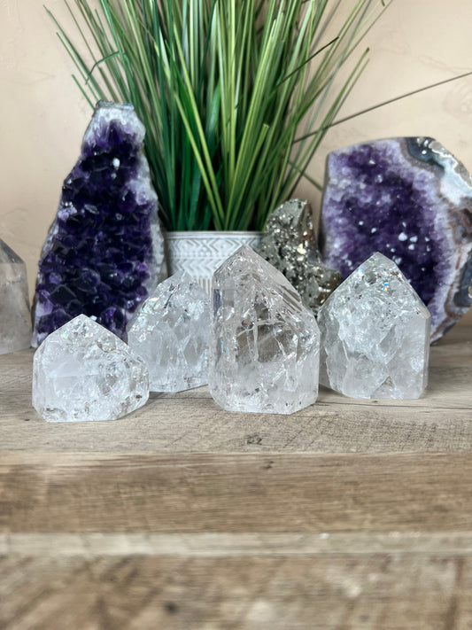 Crackle Quartz Points - Purple Door Alchemy