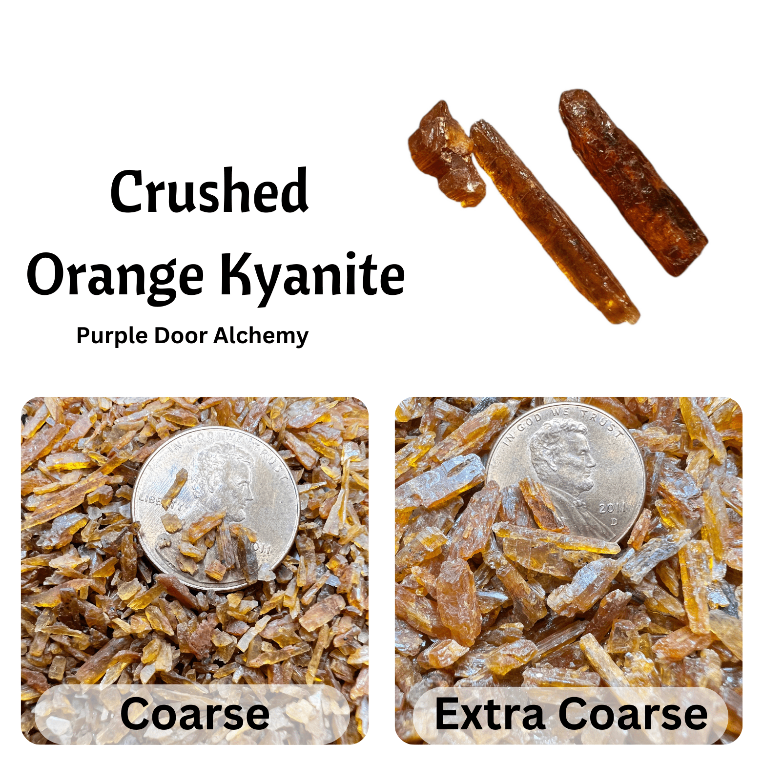 Crushed Orange Kyanite - Premium - Purple Door Alchemy