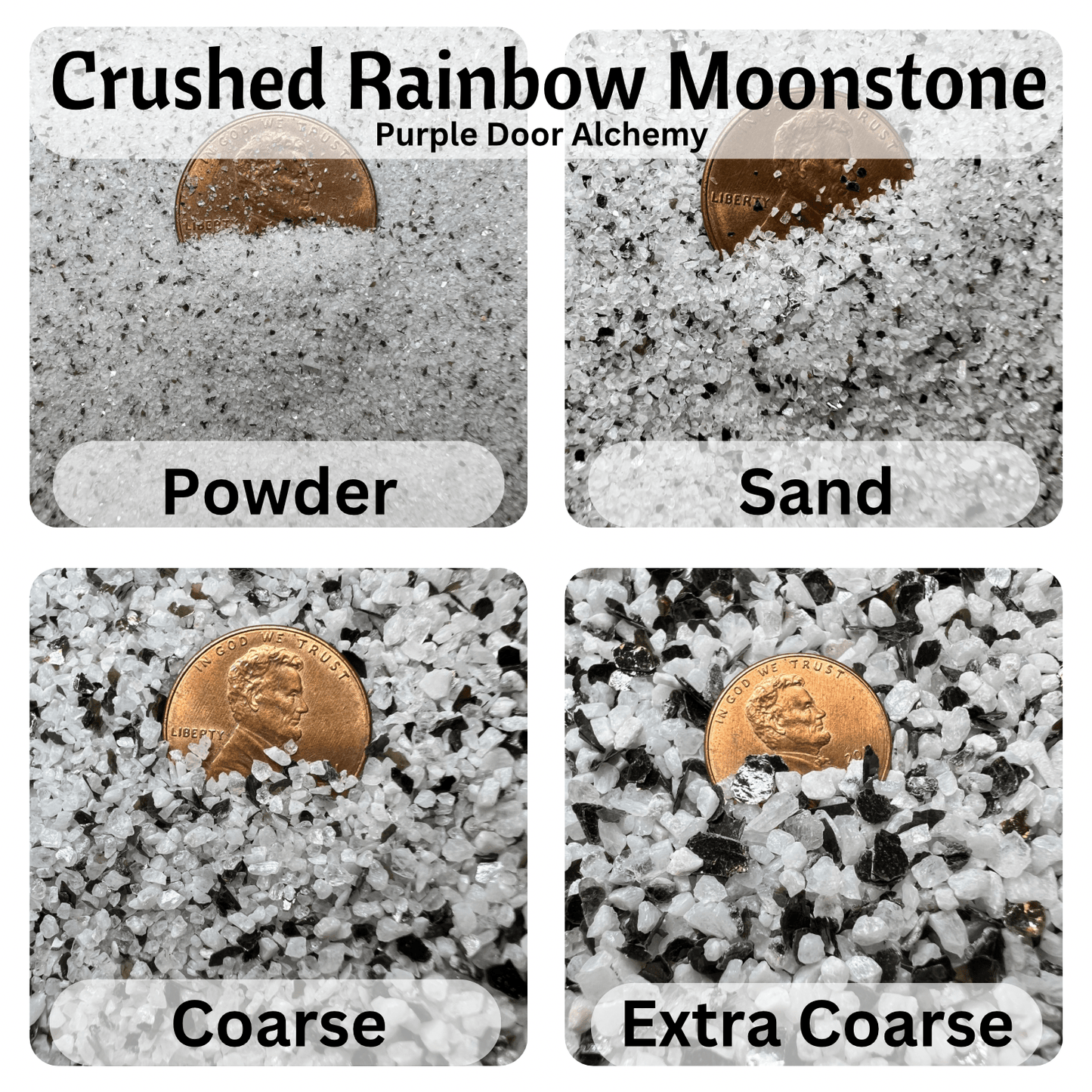 Crushed Rainbow Moonstone - Purple Door Alchemy