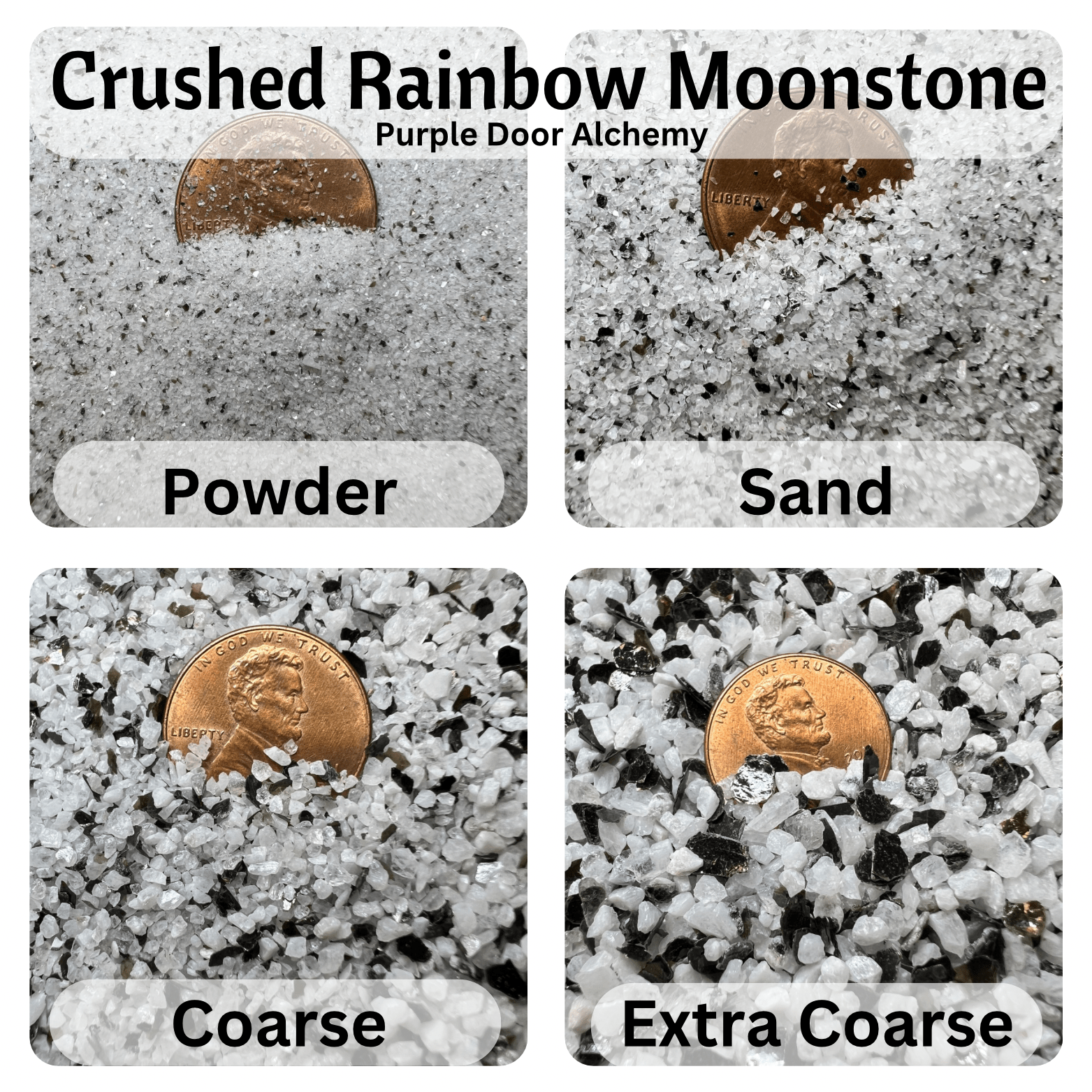 Crushed Rainbow Moonstone - Purple Door Alchemy