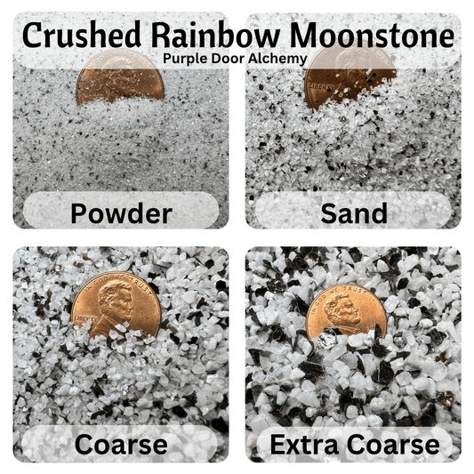 Crushed Rainbow Moonstone - Purple Door Alchemy