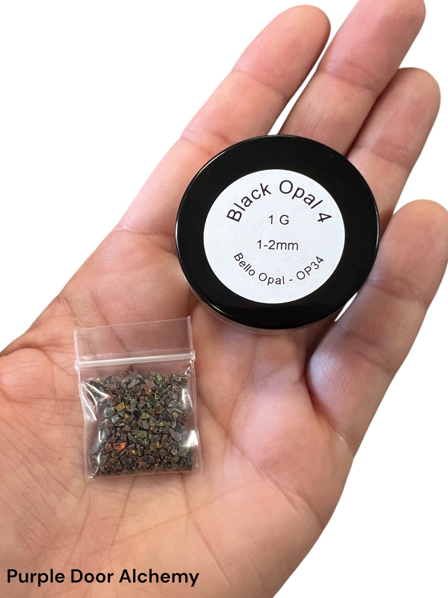 Crushed Synthetic Black Opal 4 - Bello Opal - OP34 - Purple Door Alchemy