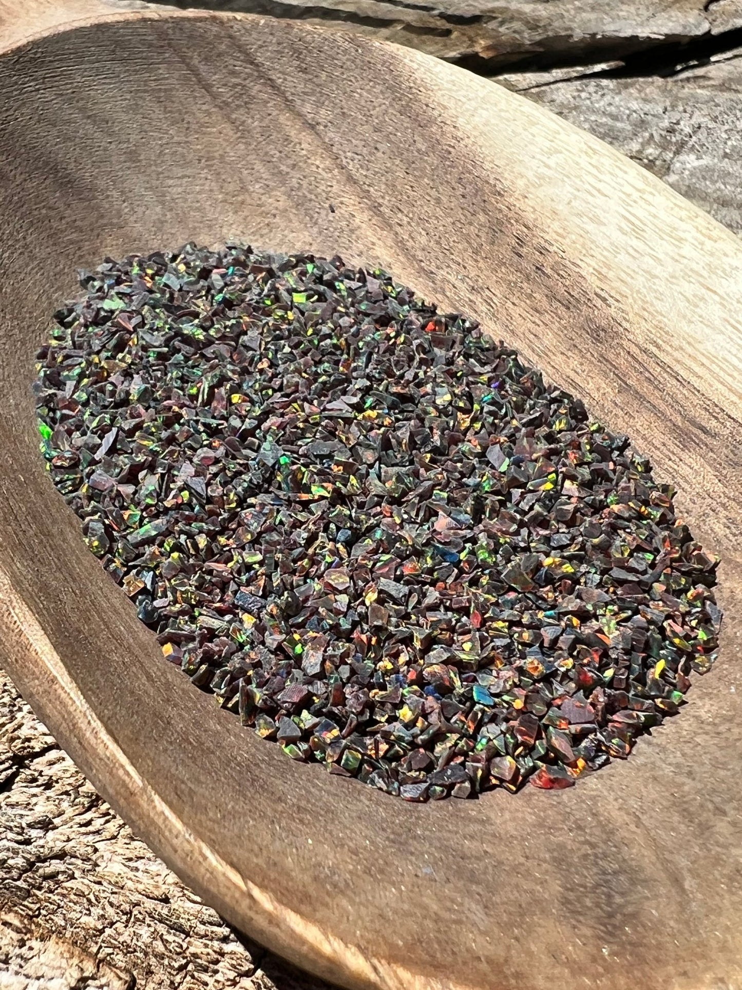 Crushed Synthetic Black Opal 4 - Bello Opal - OP34 - Purple Door Alchemy
