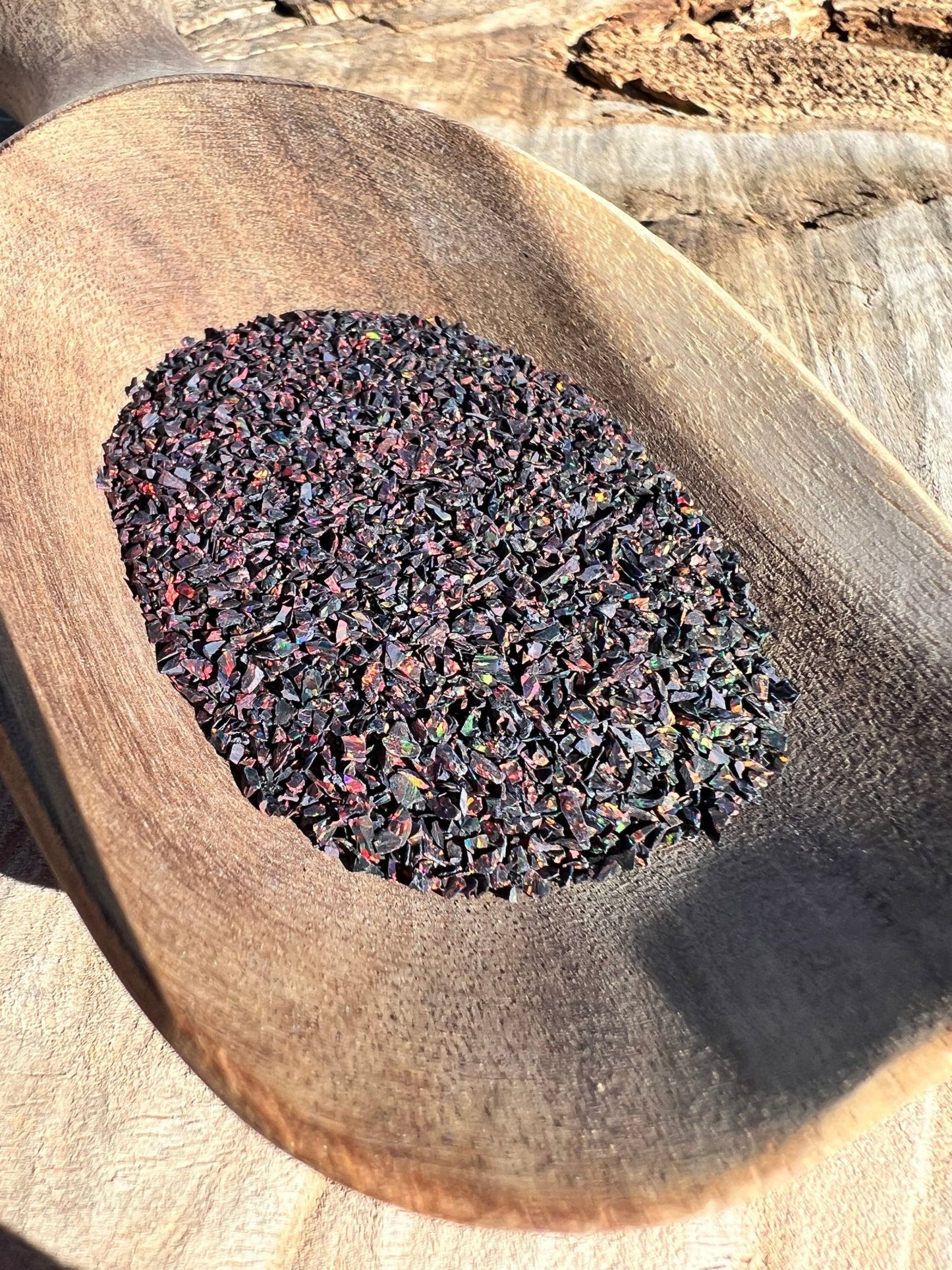 Crushed Synthetic Black Opal - Bello Opal - OP89 - Purple Door Alchemy