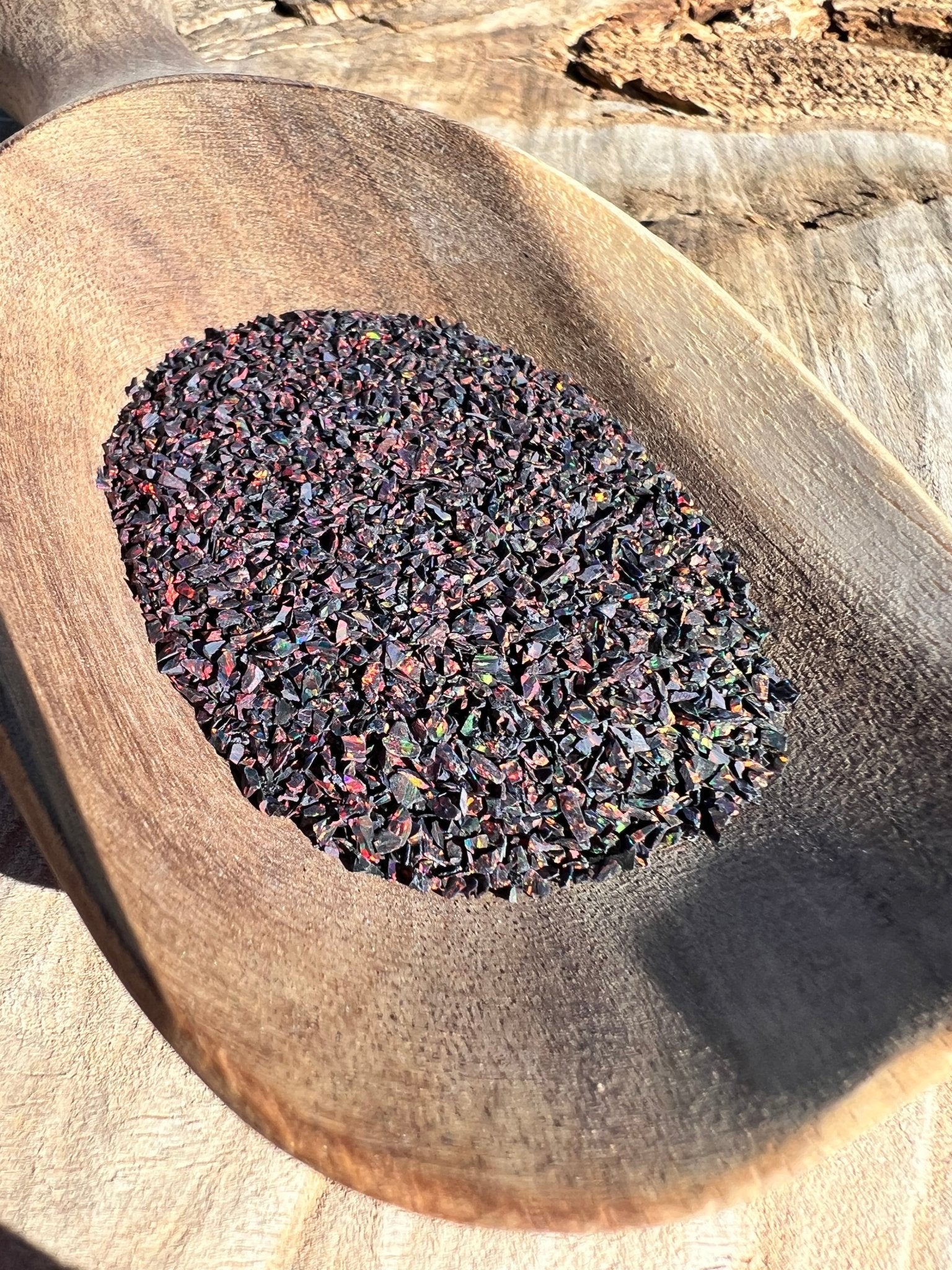 Crushed Synthetic Black Opal - Bello Opal - OP89 - Purple Door Alchemy