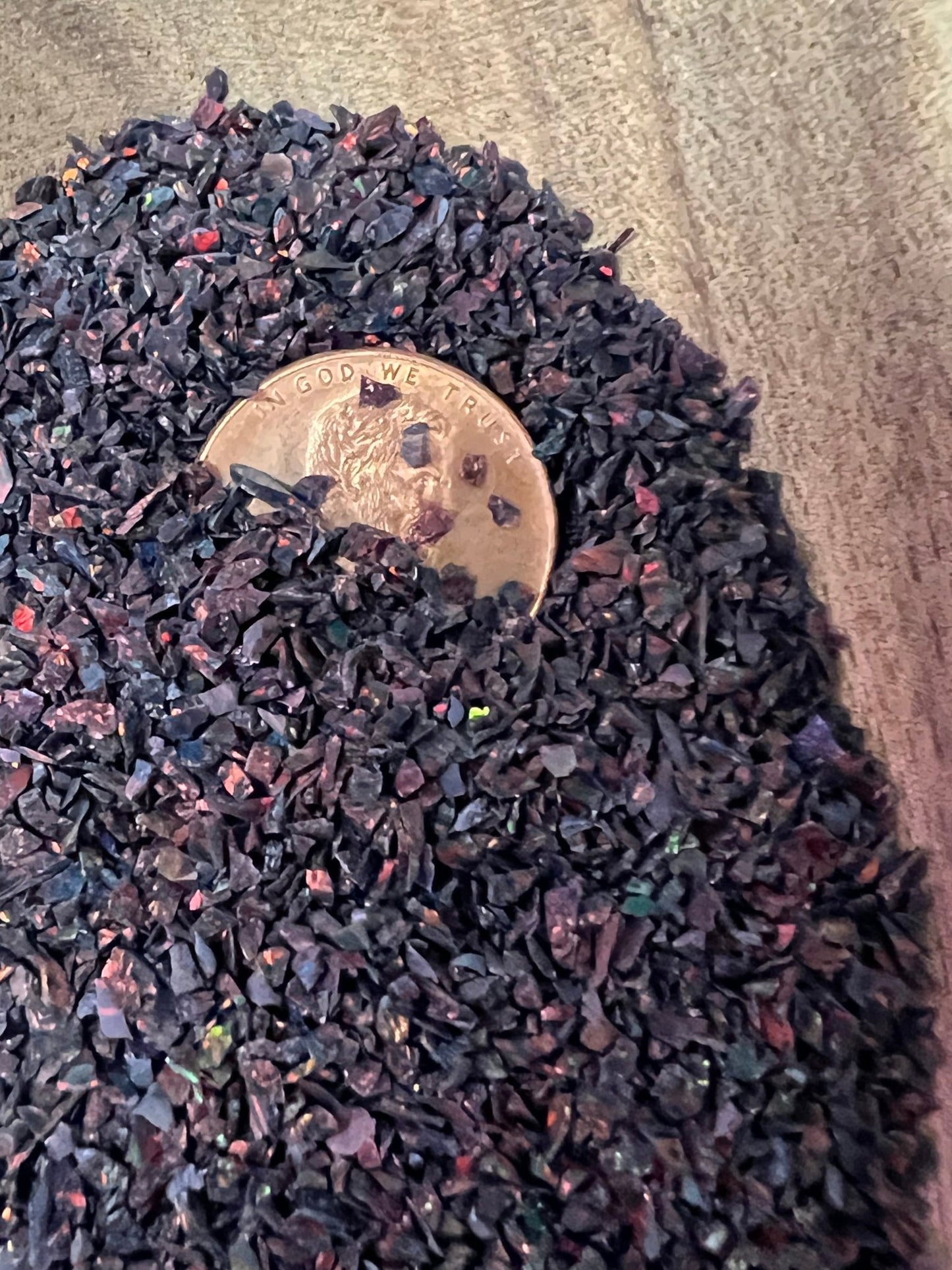 Crushed Synthetic Black Opal - Bello Opal - OP89 - Purple Door Alchemy