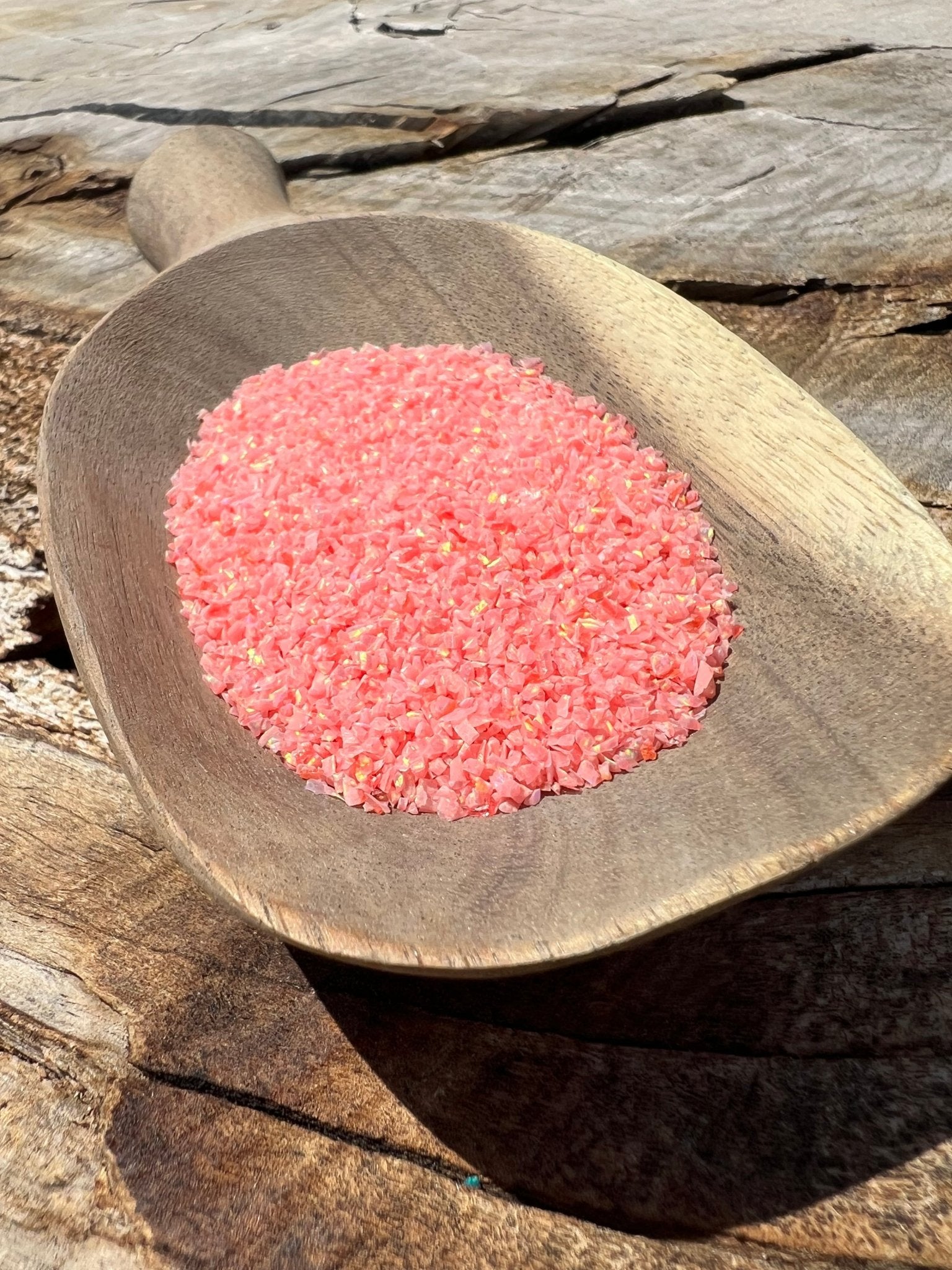 Crushed Synthetic Salmon Pink Opal - Bello Opal - OP24 - Purple Door Alchemy