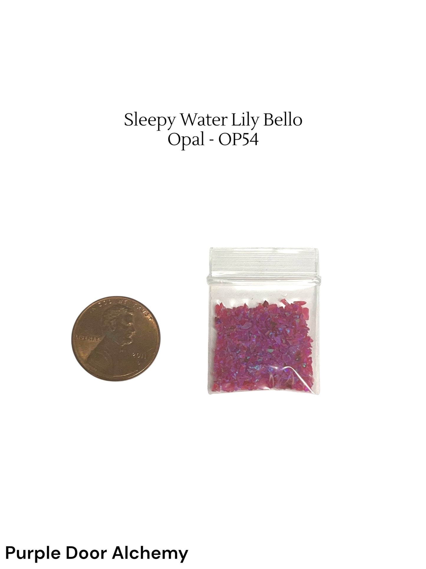 Crushed Synthetic Sleepy Water Lily Opal - Bello Opal - OP54 - Purple Door Alchemy