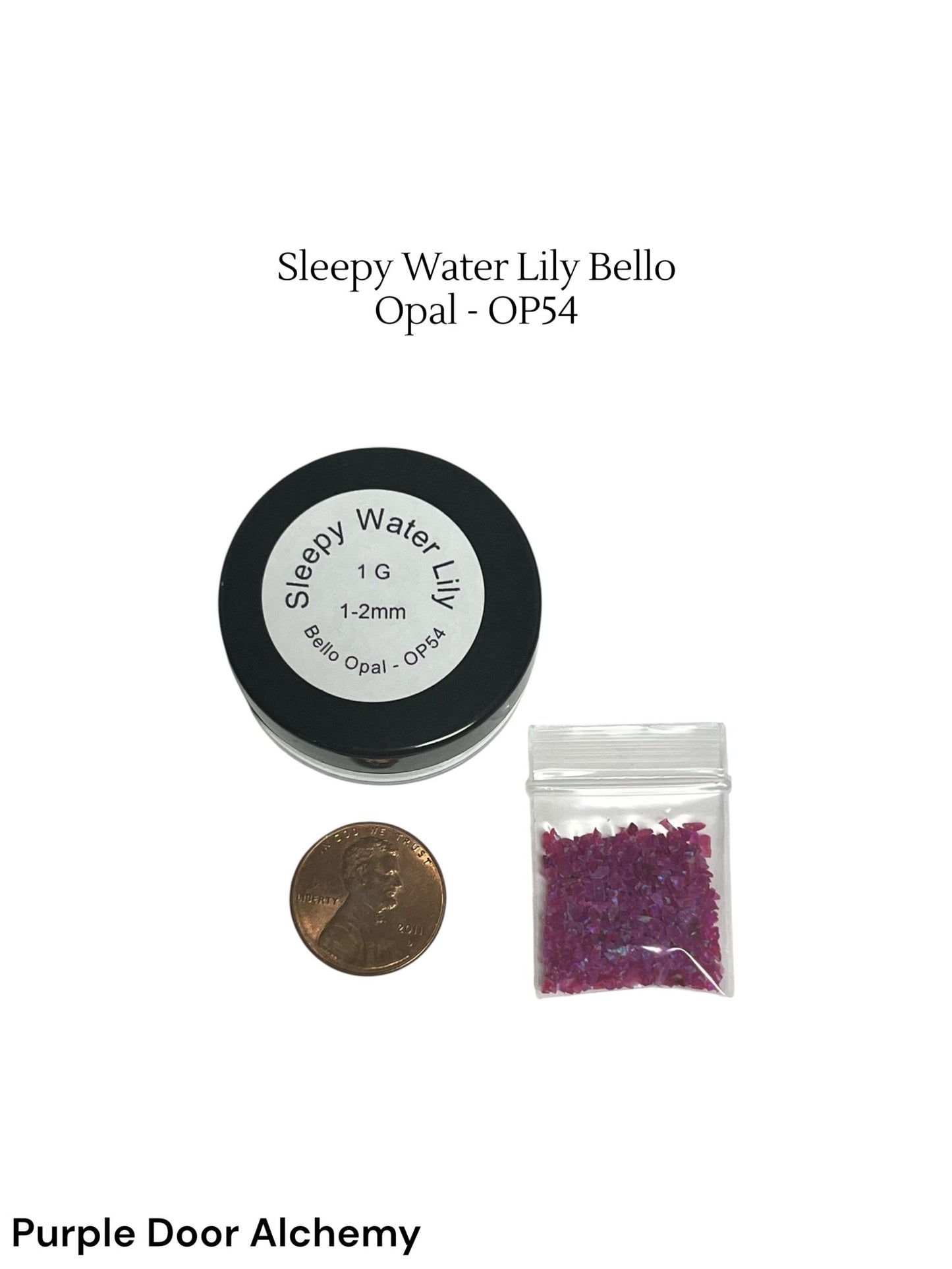 Crushed Synthetic Sleepy Water Lily Opal - Bello Opal - OP54 - Purple Door Alchemy
