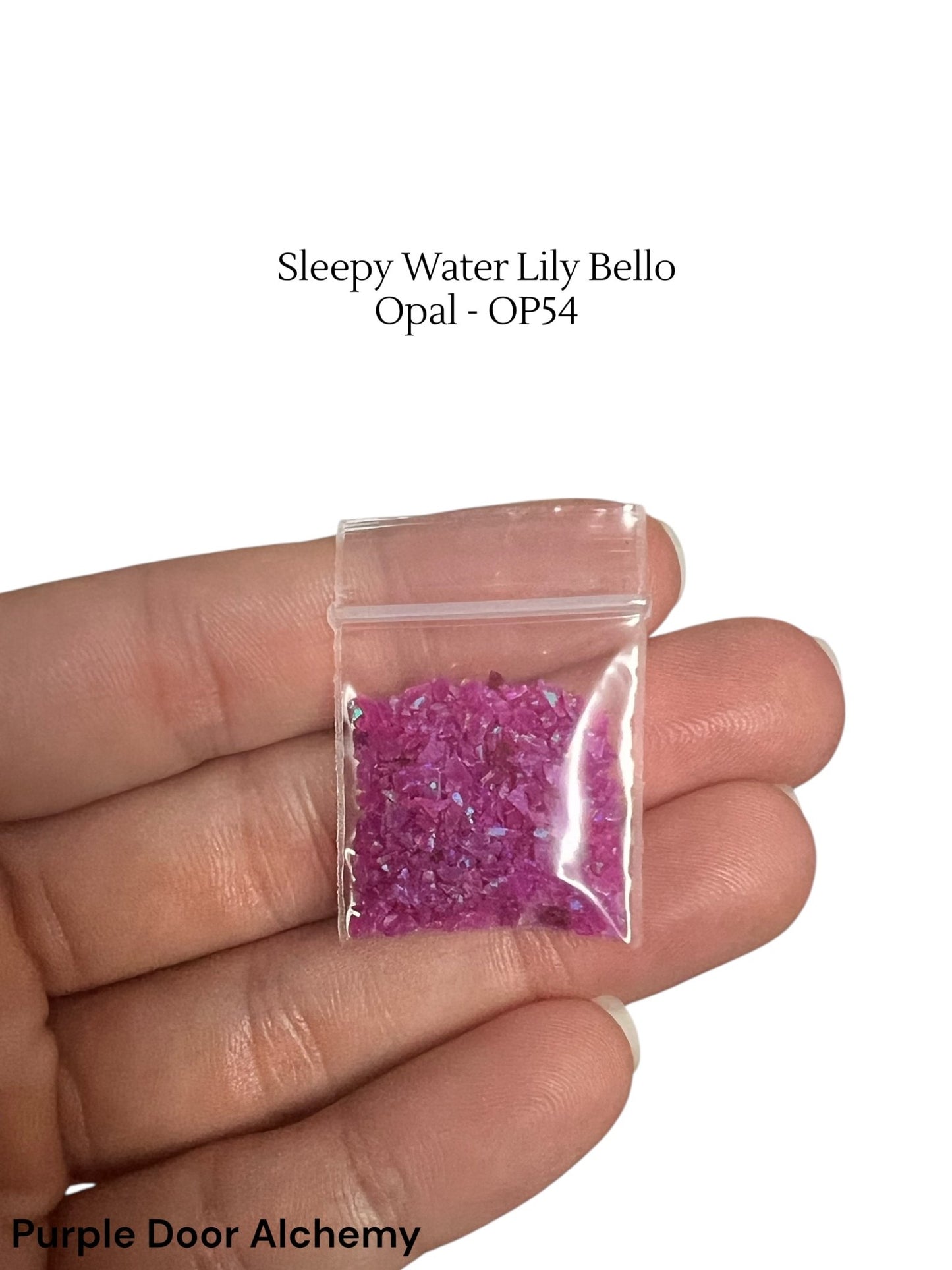 Crushed Synthetic Sleepy Water Lily Opal - Bello Opal - OP54 - Purple Door Alchemy