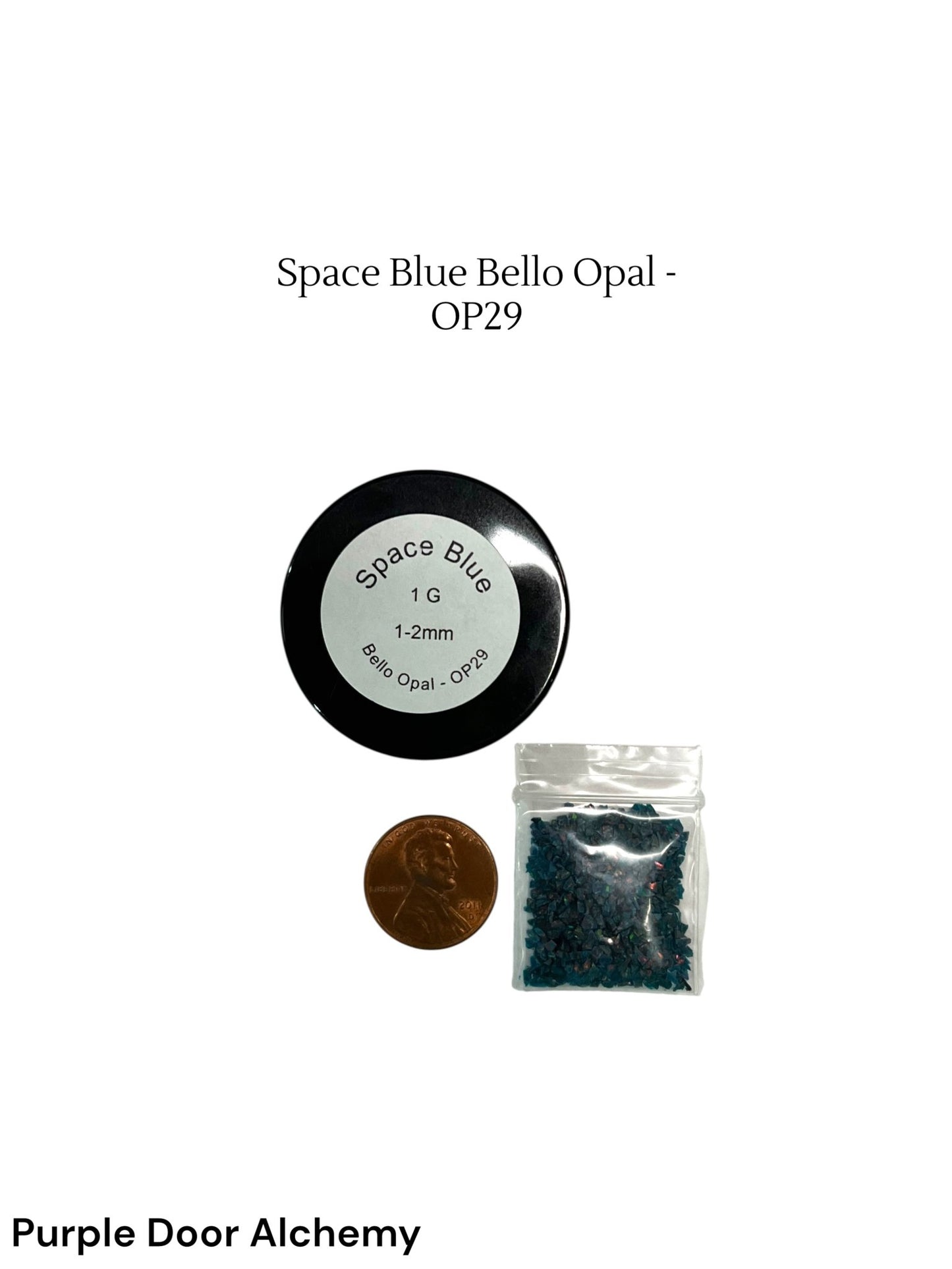 Crushed Synthetic Space Blue Opal - Bello Opal - OP29 - Purple Door Alchemy