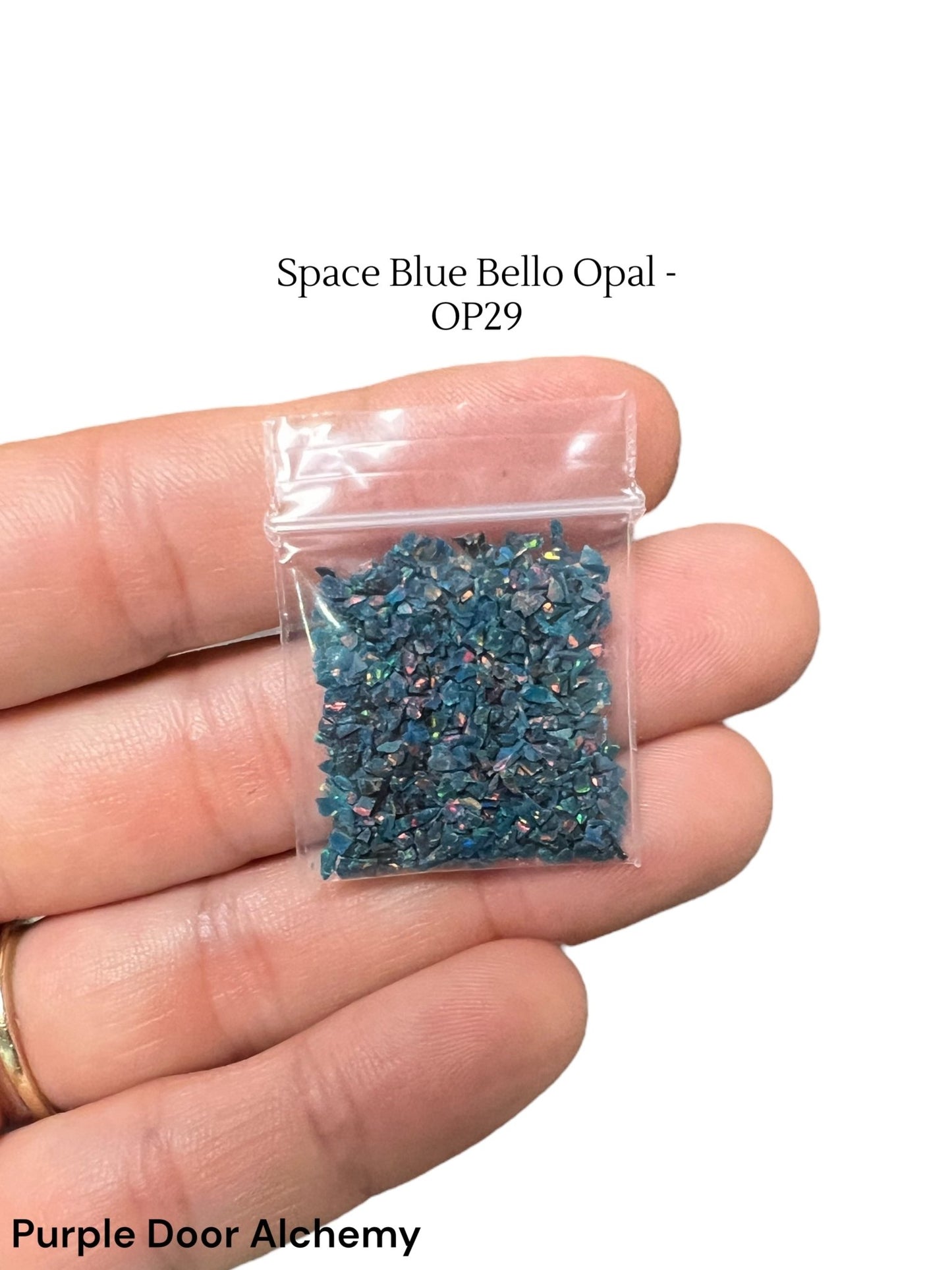 Crushed Synthetic Space Blue Opal - Bello Opal - OP29 - Purple Door Alchemy