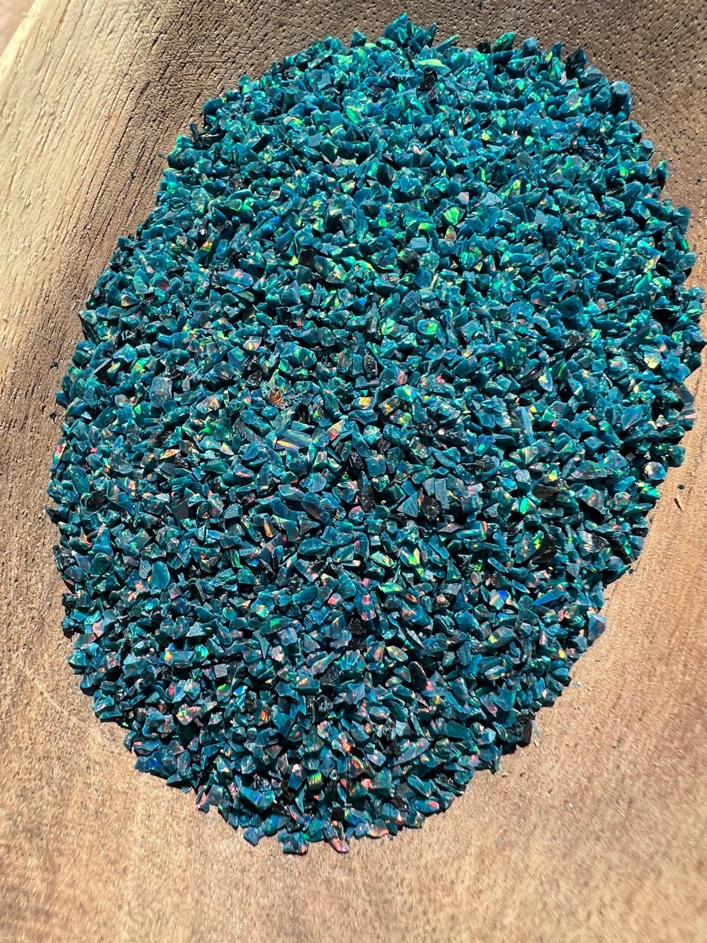 Crushed Synthetic Space Blue Opal - Bello Opal - OP29 - Purple Door Alchemy