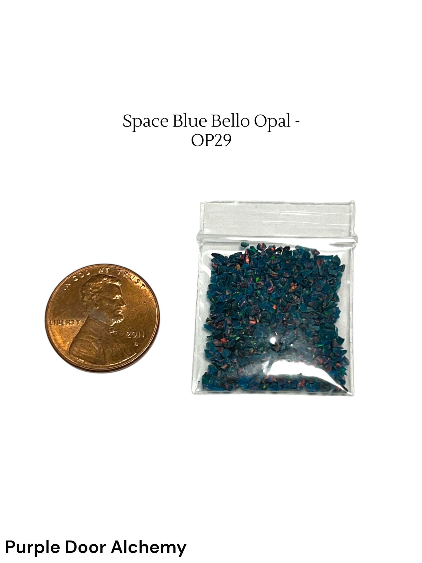 Crushed Synthetic Space Blue Opal - Bello Opal - OP29 - Purple Door Alchemy