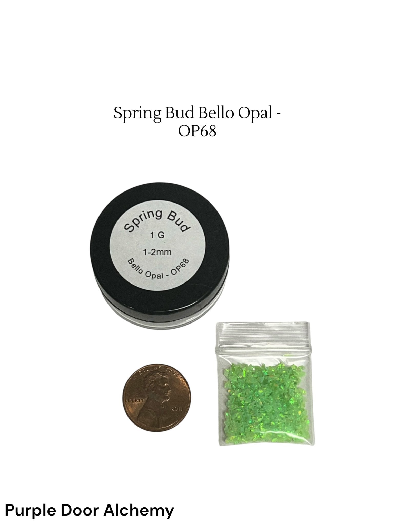 Crushed Synthetic Spring Bud Opal - Bello Opal - OP68 - Purple Door Alchemy