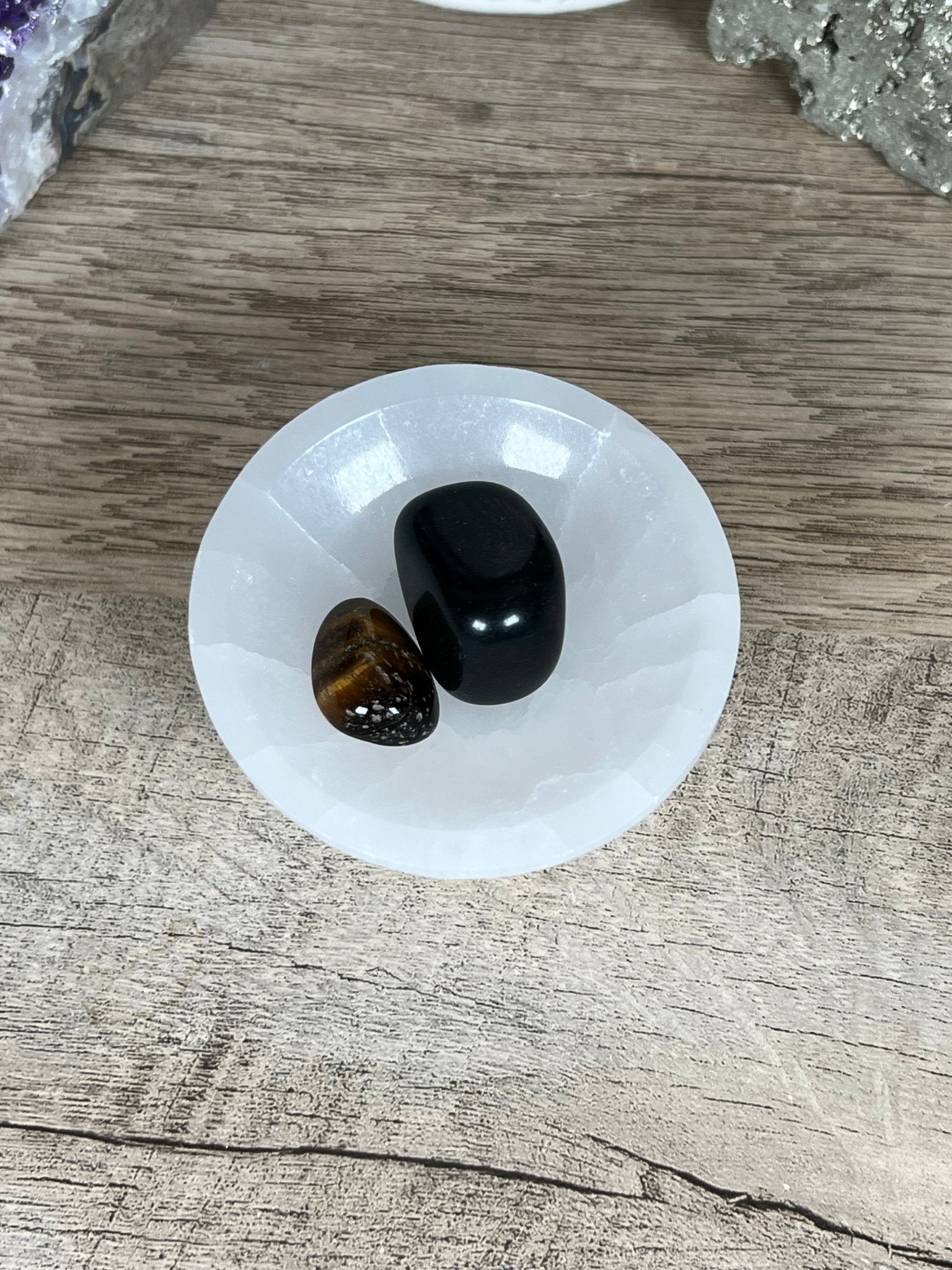 Extra Small Round Selenite Bowl - Purple Door Alchemy