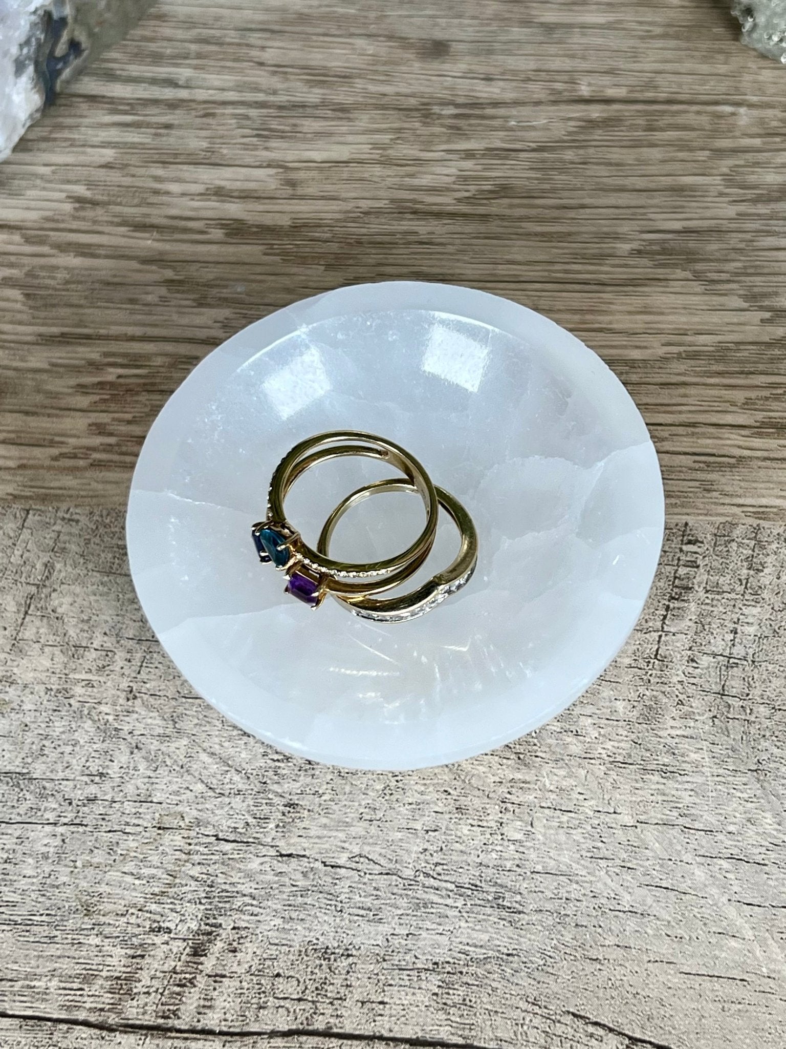 Extra Small Round Selenite Bowl - Purple Door Alchemy