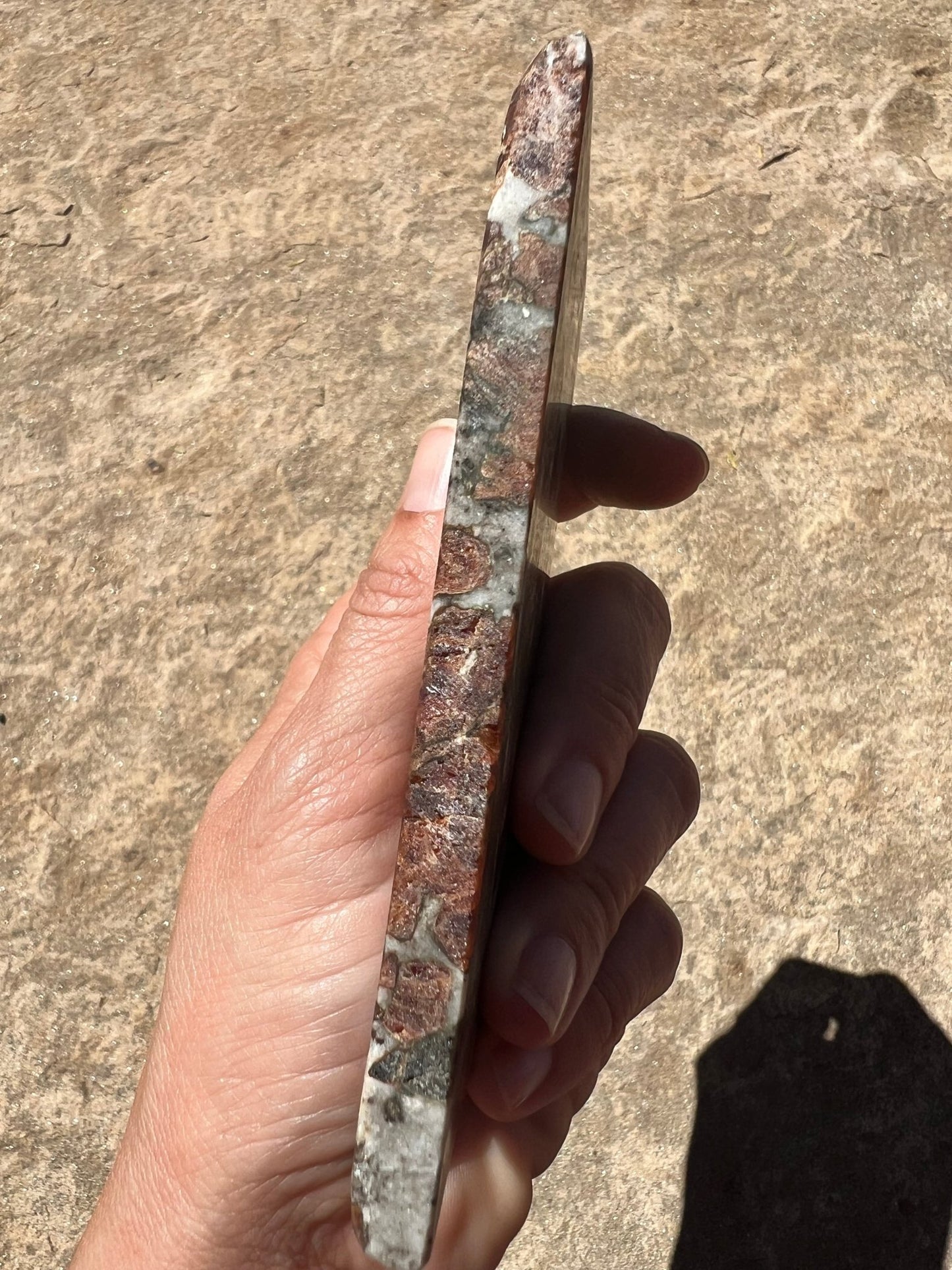 Garnet in Wollastonite Slab 178g - Purple Door Alchemy