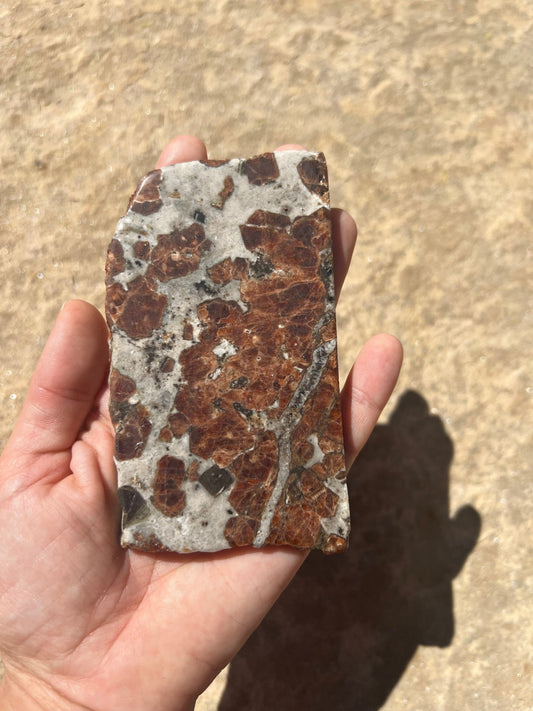 Garnet in Wollastonite Slab 178g - Purple Door Alchemy