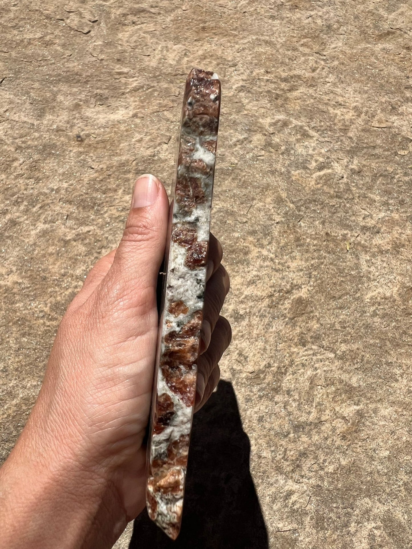 Garnet in Wollastonite Slab 272g - Purple Door Alchemy