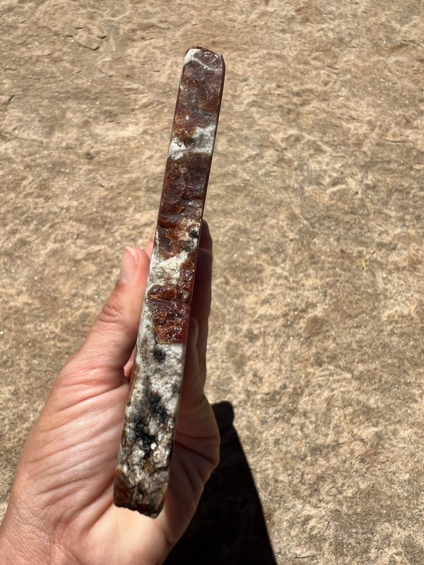 Garnet in Wollastonite Slab 272g - Purple Door Alchemy