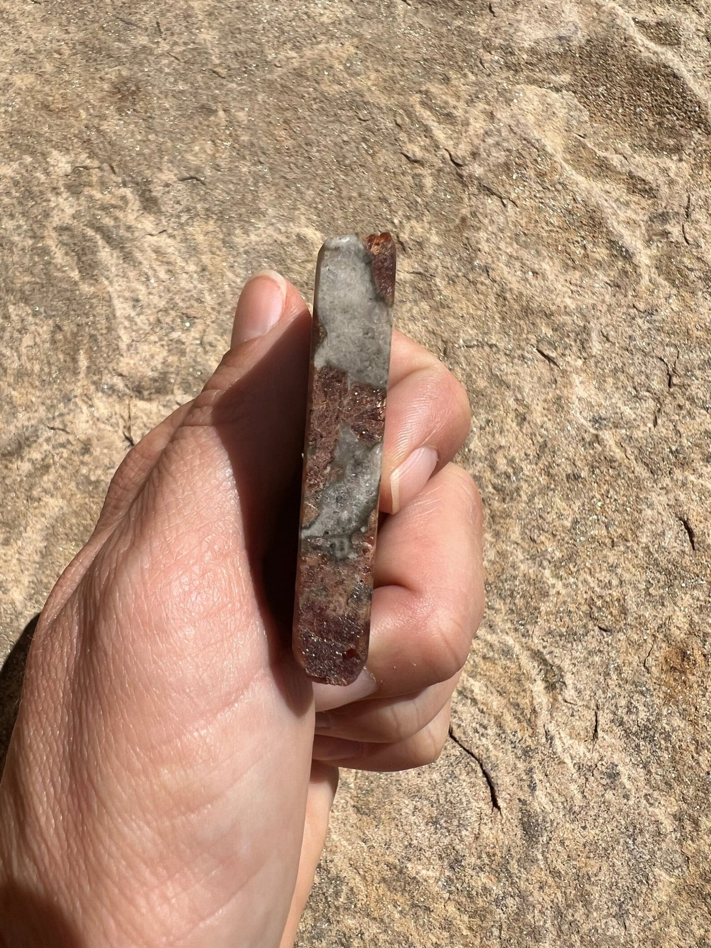 Garnet in Wollastonite Slab 58g - Purple Door Alchemy