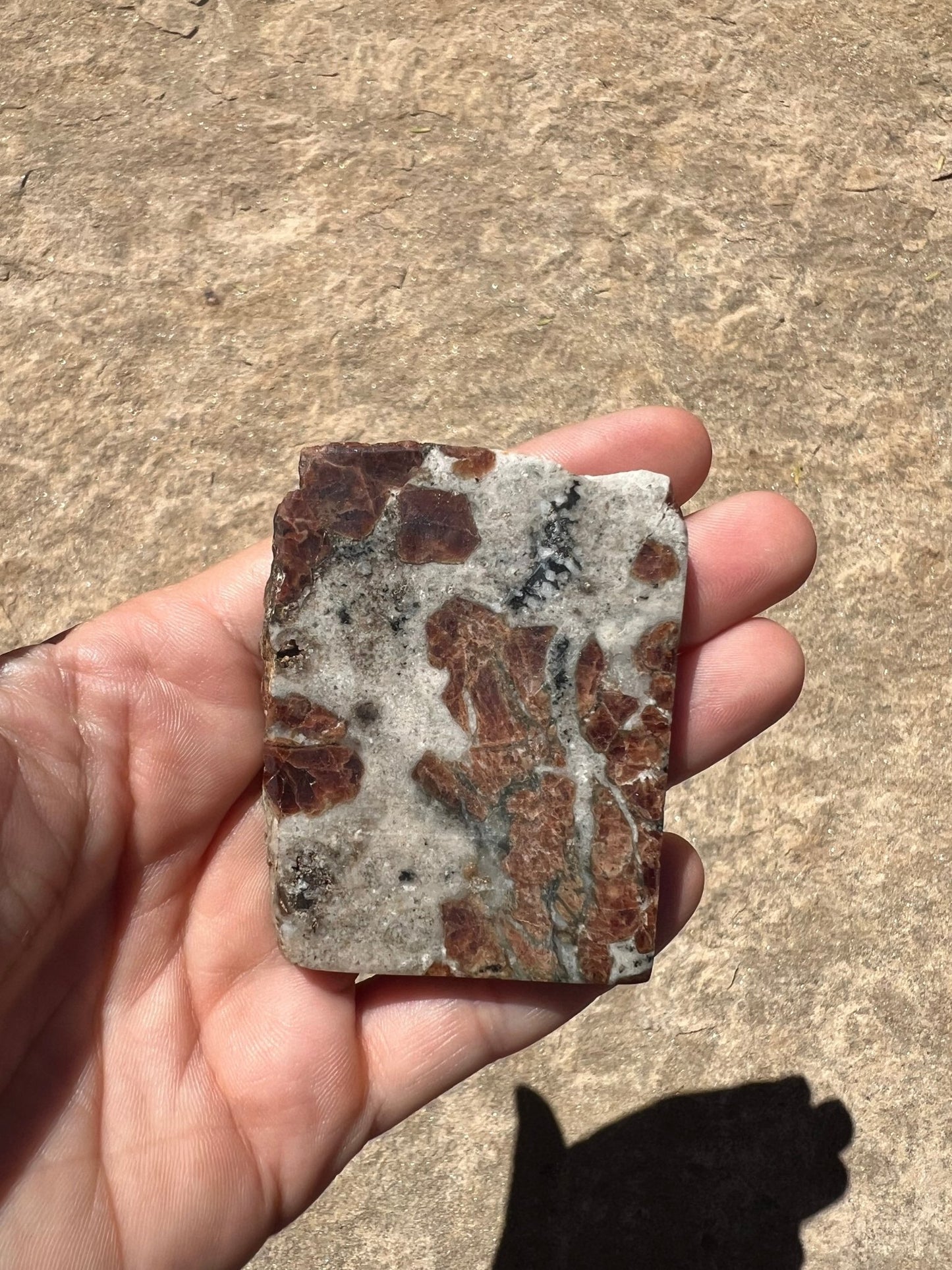 Garnet in Wollastonite Slab 70g - Purple Door Alchemy
